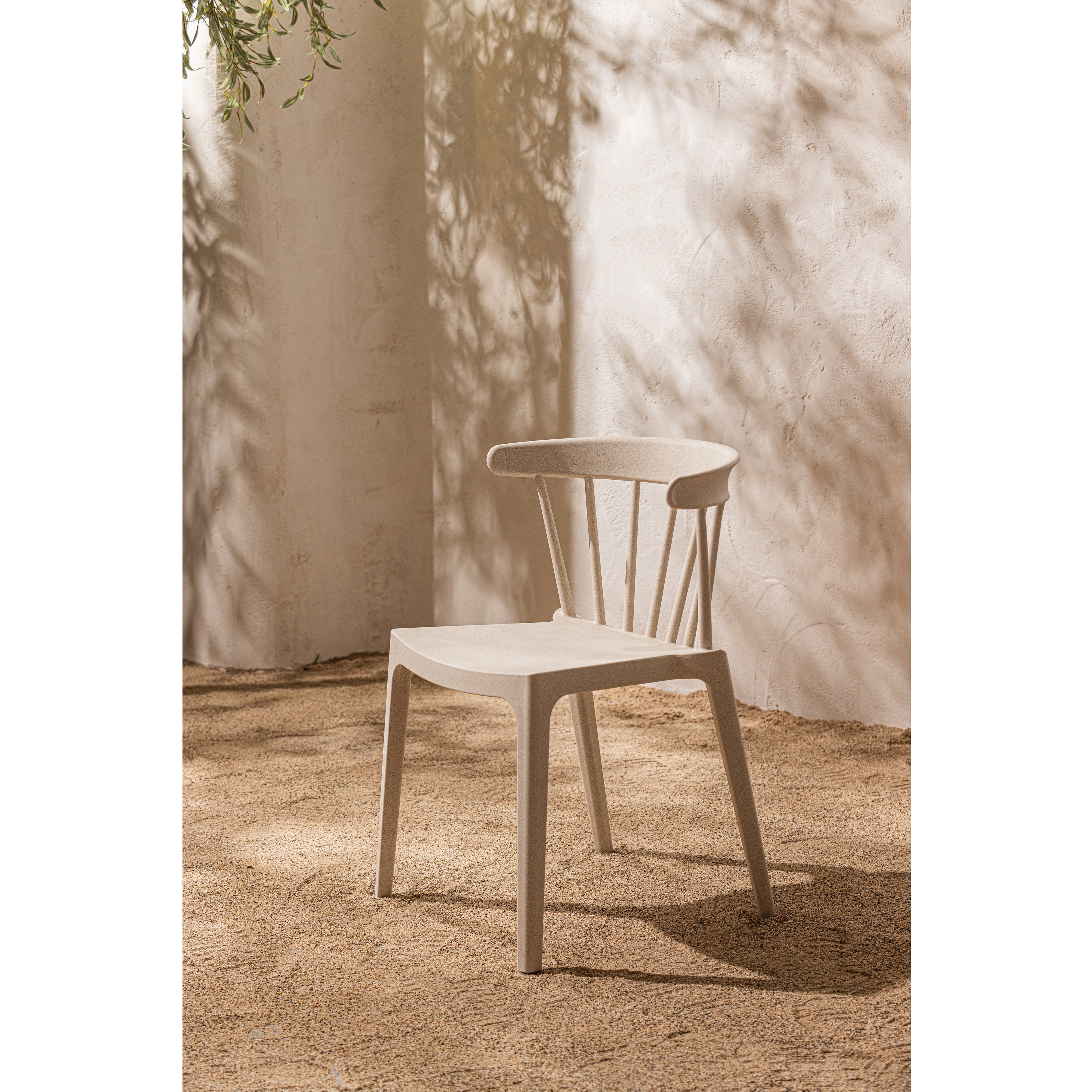Woood Bliss Spijlenstoel - Off White Melange