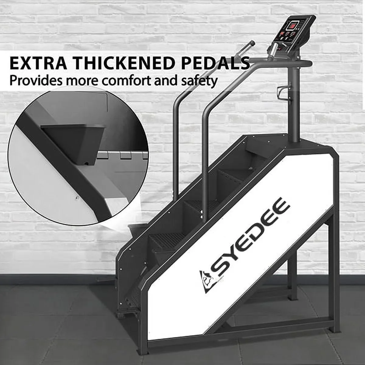 syedee Stair Stepper With LED Screen, 12 Workout Programs, 441LBS, 24-164 Steps/Minute, White - Image 3 syedee Stair Stepper With LED Screen, 12 Workout Programs, 441LBS, 24-164 Steps/Minute, White - Image 3