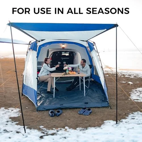 SUV Tent, Instant 6-8 Person Waterproof & Windproof Tailgate Car Camping Tent with Movie Screen for Family Camping & Outdoor Adventures - Image 16