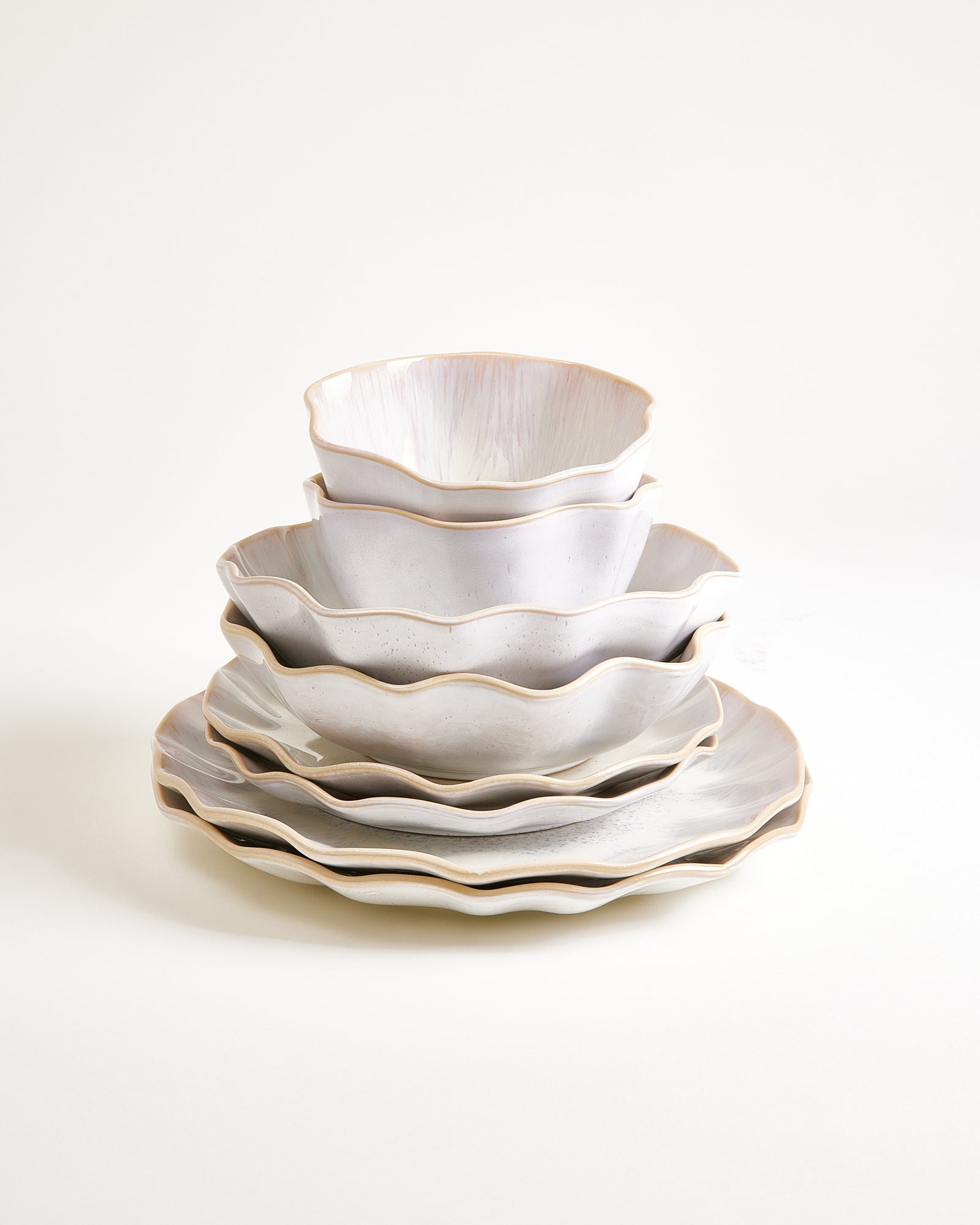 Areia Geschirr-Set shell sand 8-teilig
