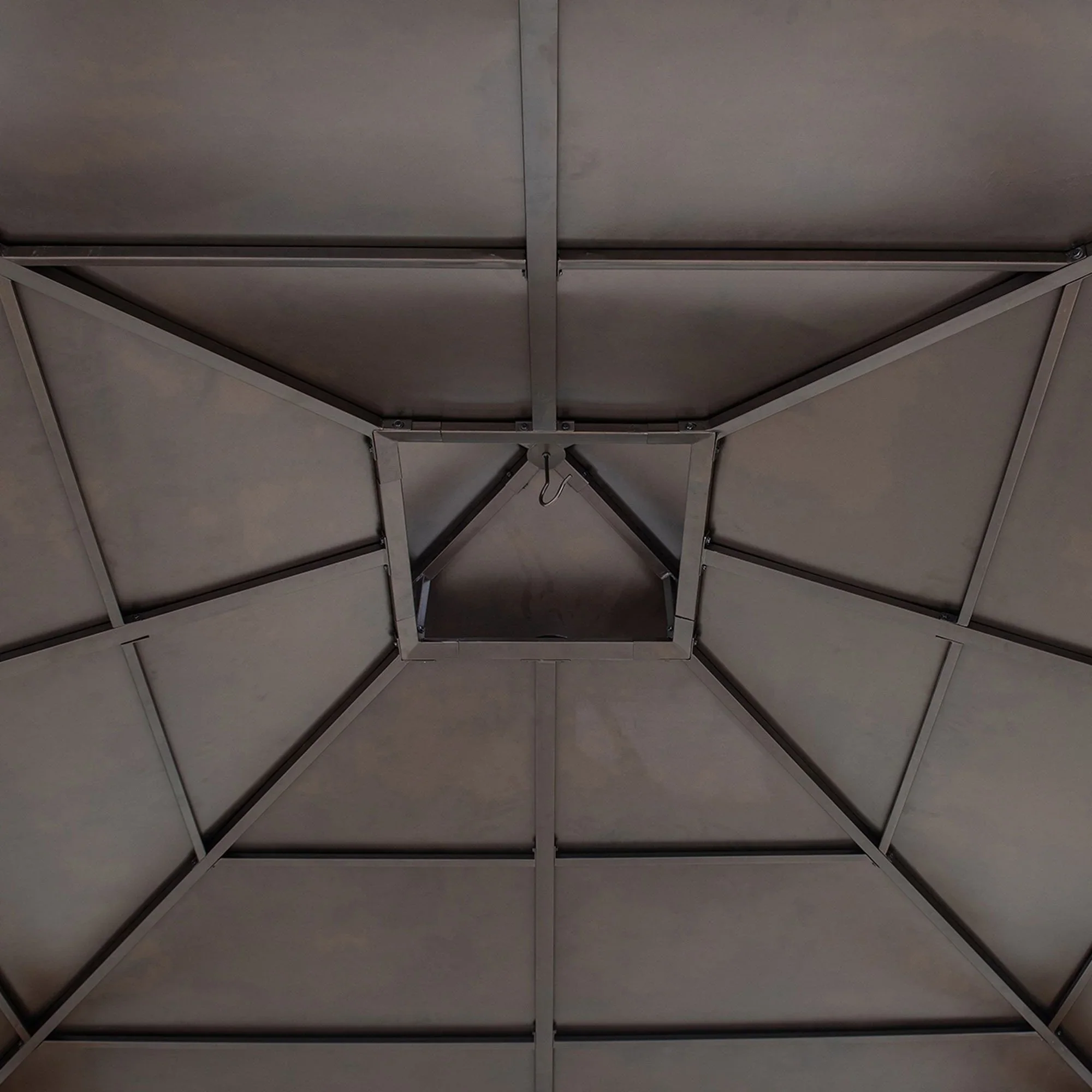 10 ft. x 10 ft. Cedar Framed Gazebo with Steel 2-Tier Hip Roof Hardtop