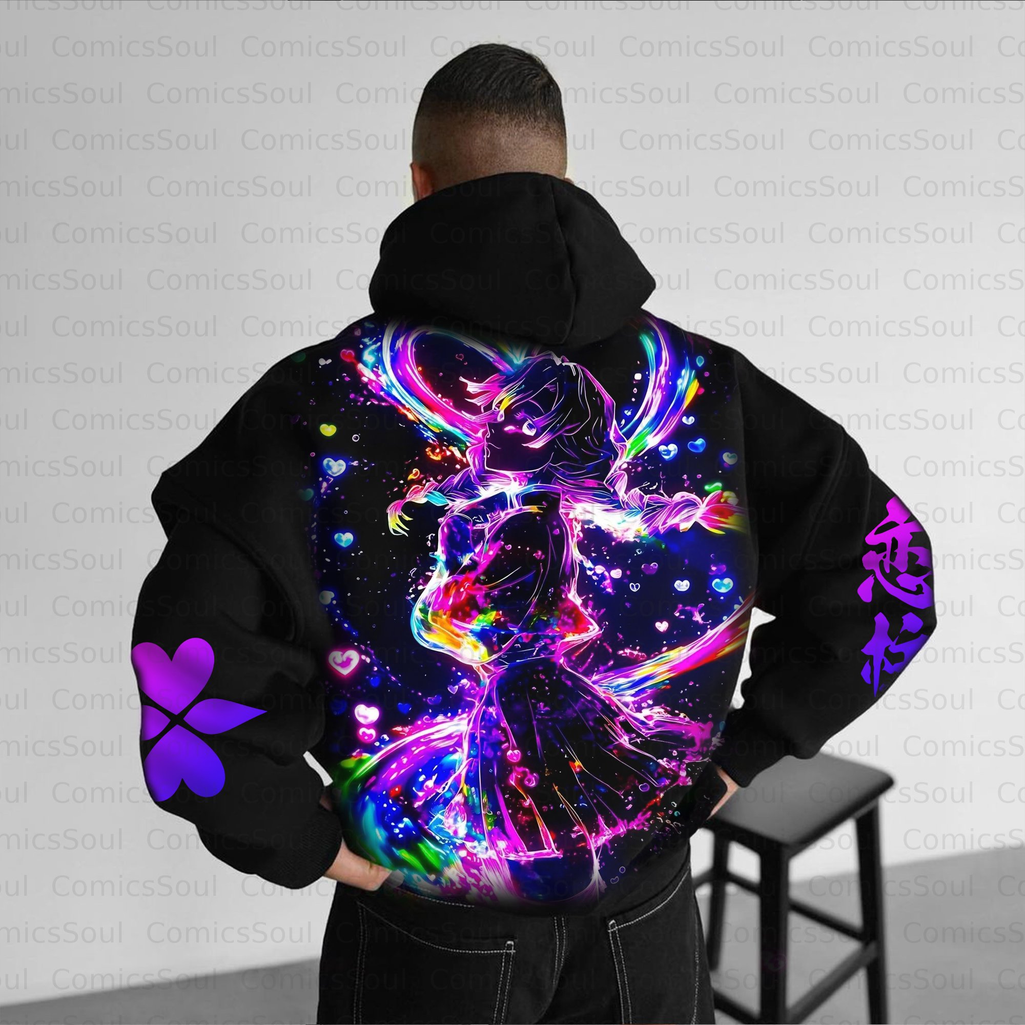 Unisex Anime Graphic Streetwear Vintage Plush Hoodie| KNY