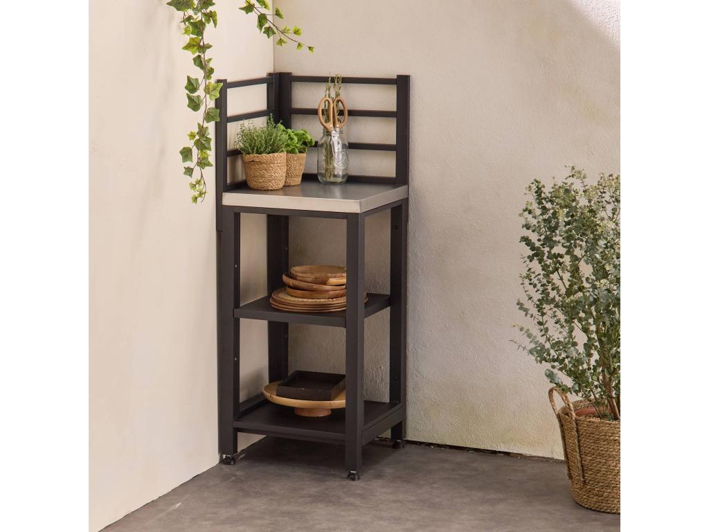 Cocina Hogarmagic xterior de acero 2 Hogarmagic stantes, 48.5cm negro