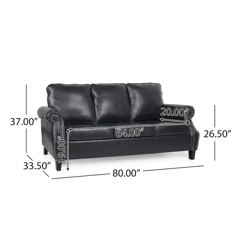 Christopher Knight Home Dowd Faux Leather 3-Piece Club Chair and Sofa Set