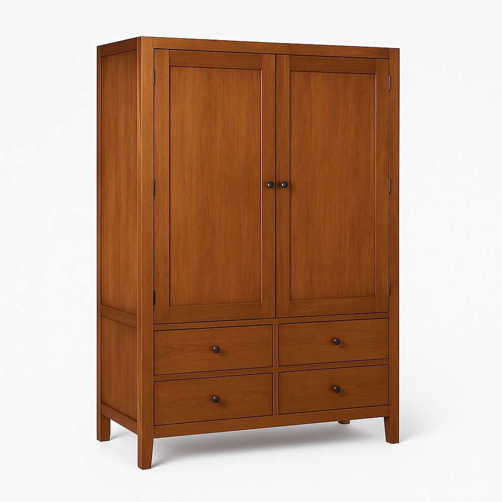 Armario de Madera 180x120x60 cm Ropa Dormitorio Marrón Almacenamiento