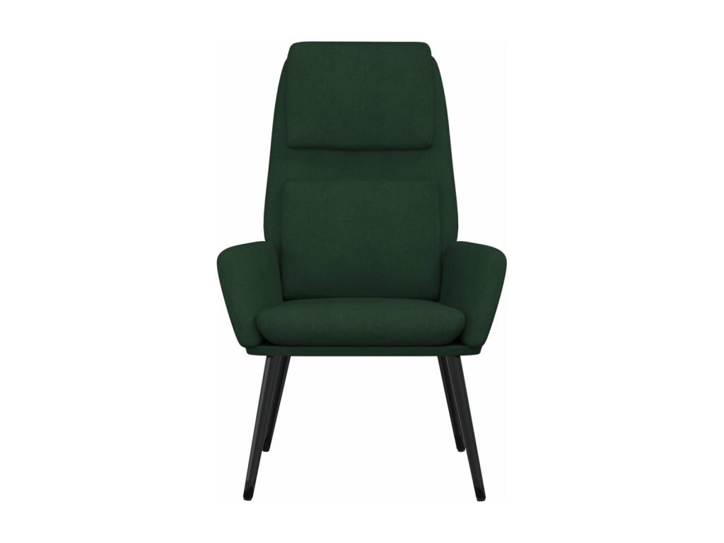 Sillón de Luzssnh de tela verde oscuro