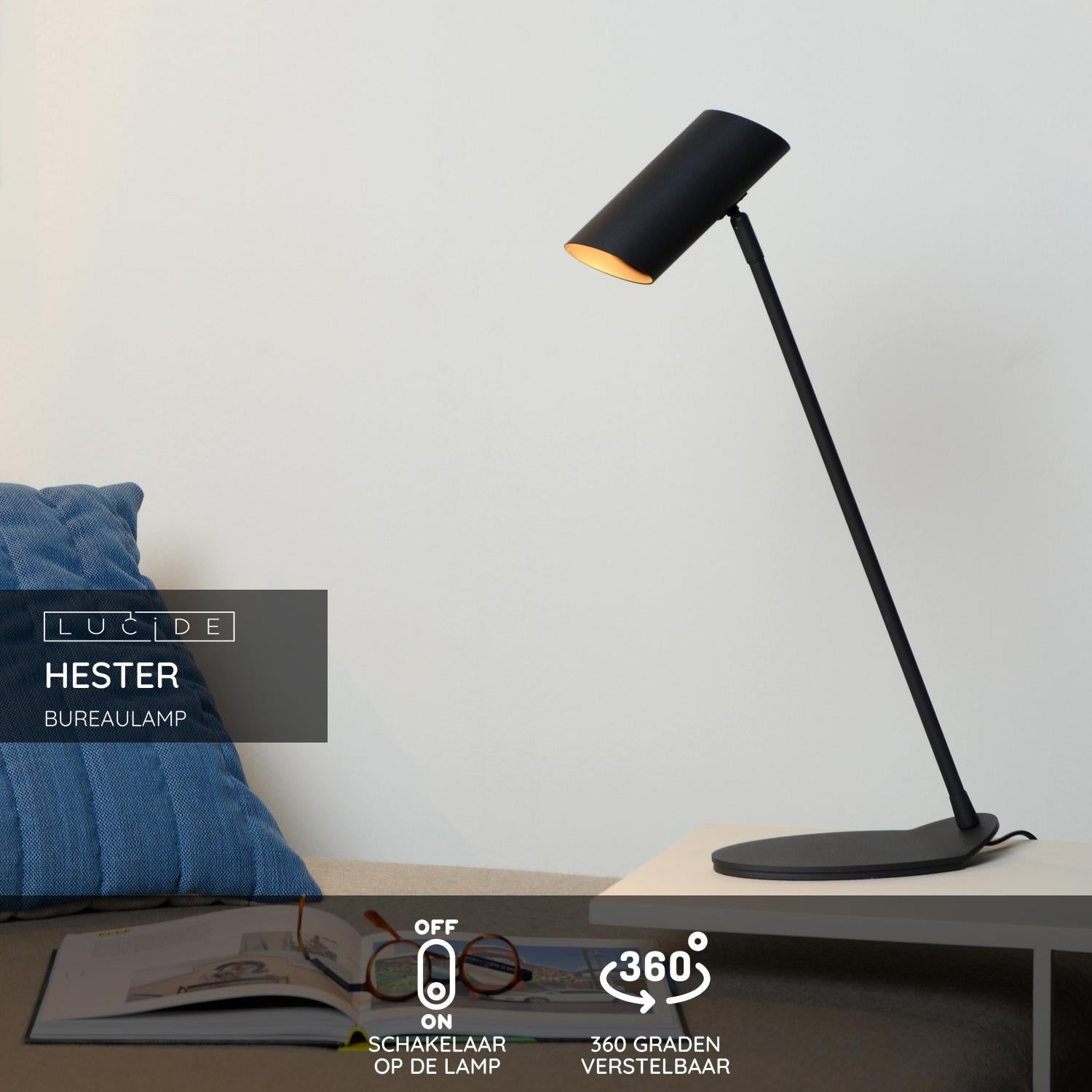 Lucide HESTER Bureaulamp - Antraciet