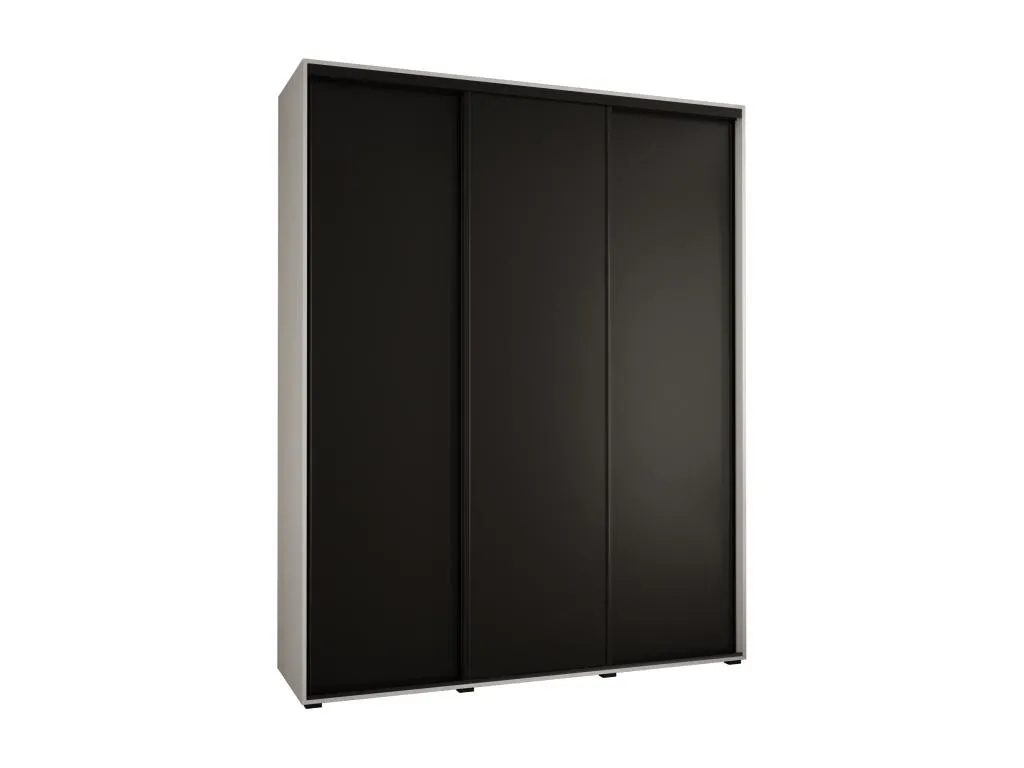 ARMARIO Mueblesclasic 1 DE PUERTAS CORREDERAS 235.2/200/45 3 puertas (Blanco/Negro/Negro)
