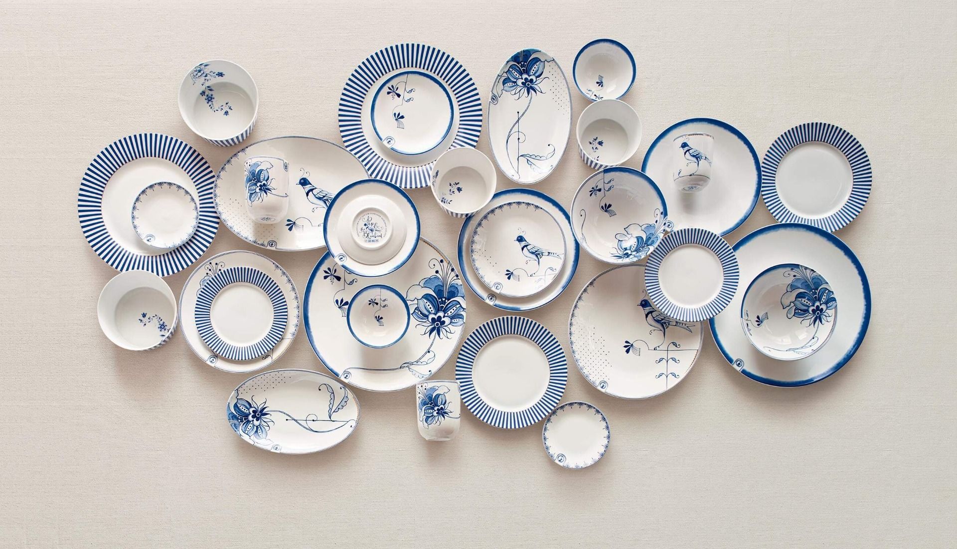 Dinner Plate Pip & The Blue Bird White 25.5cm