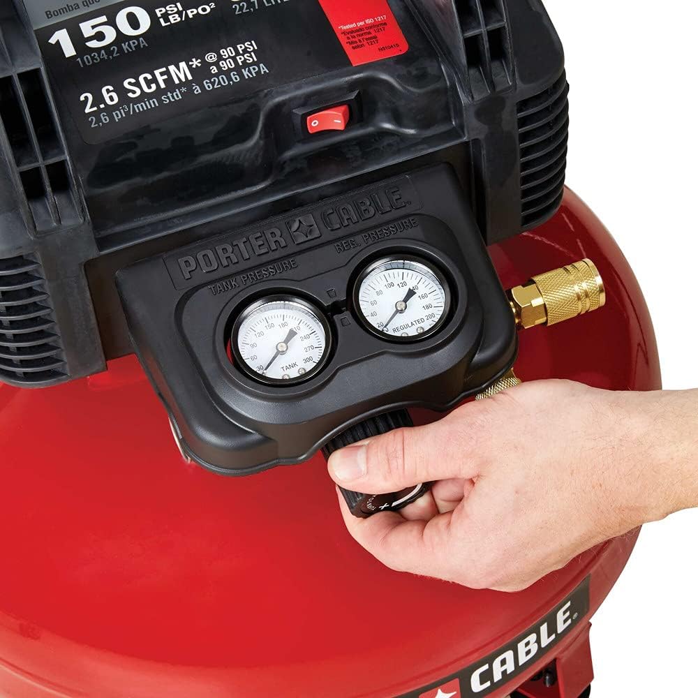 6 Gallon Oil-Free Pancake Air Compressor, 150 PSI, 2.6 SCFM at 90 PSI - Image 4 6 Gallon Oil-Free Pancake Air Compressor, 150 PSI, 2.6 SCFM at 90 PSI - Image 4