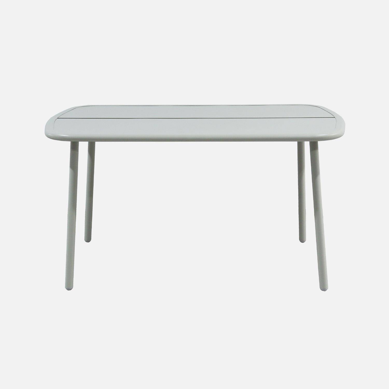 Avelia - Mesa de jardín de aluminio,  4-6 plazas
