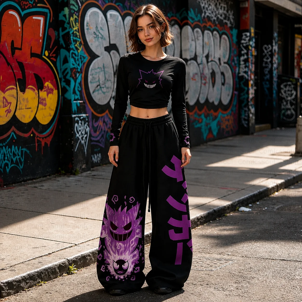 Pokémon Long-Sleeve Top and Elastic-Waist Pants Set TeeThreads Sustain the Scene with Custom Apparel