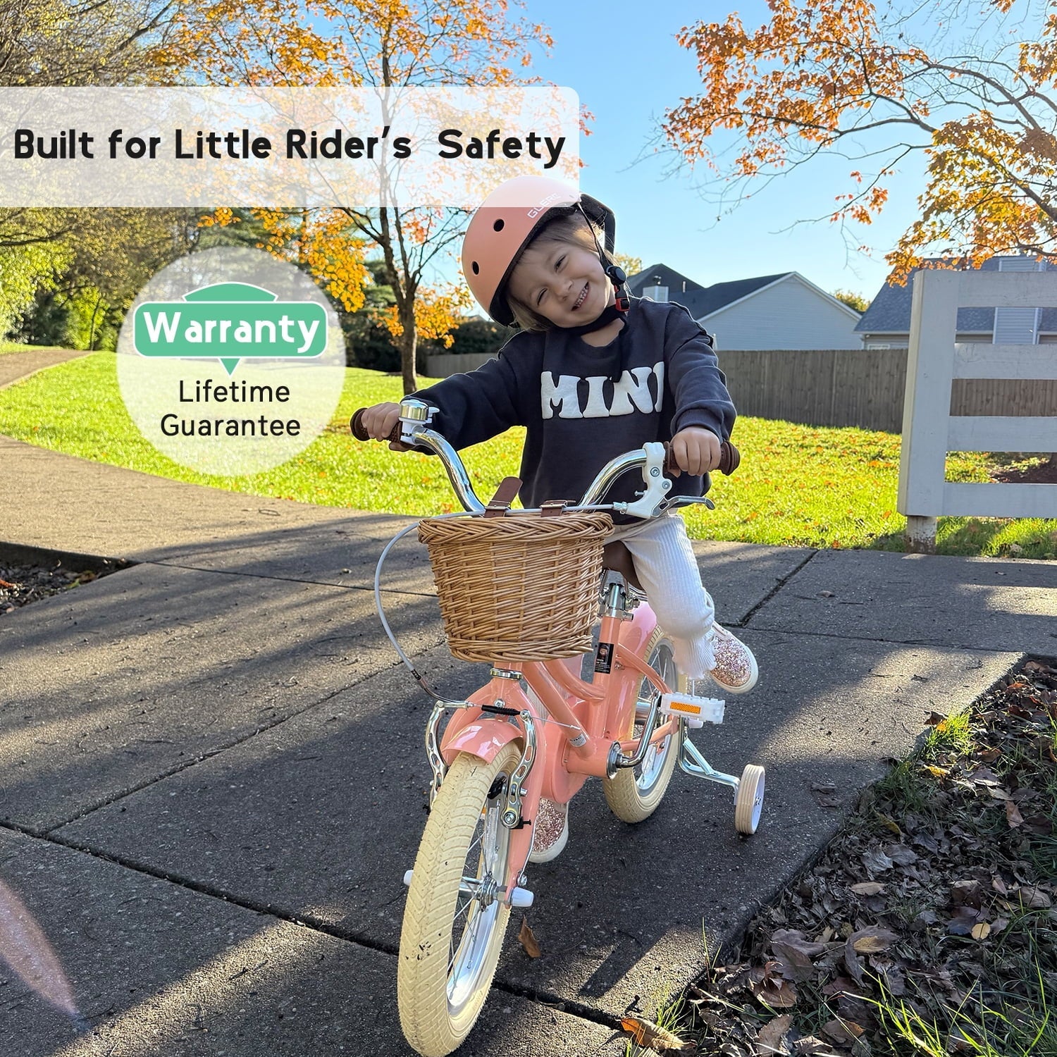 Glerc Girls' Kids' Bike, 12 inch, Pink, Ages 2-4 Years - Little Molly - Image 39 Glerc Girls' Kids' Bike, 12 inch, Pink, Ages 2-4 Years - Little Molly - Image 39