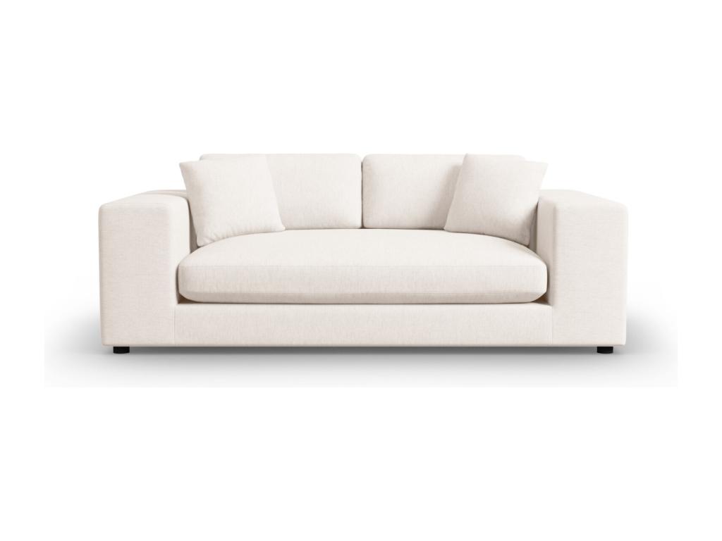 hogardiseno - Sofá "Tendance" 3 plazas de tejido estructural blanco - 220x122x72cm