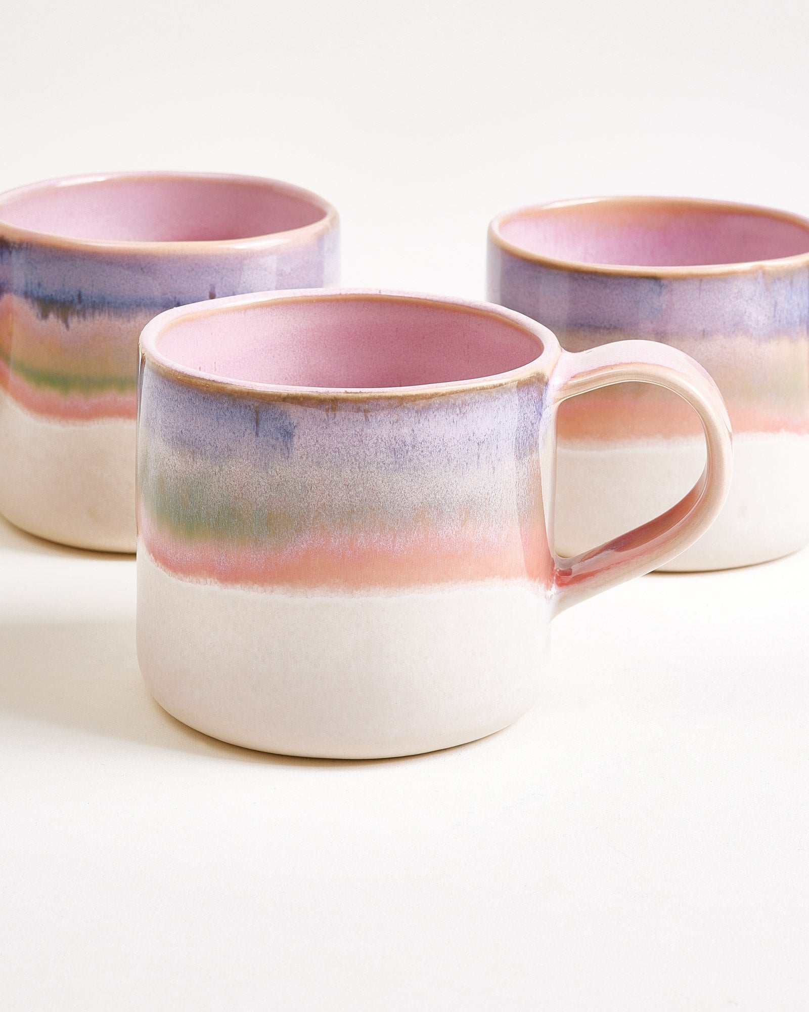 Nódoa Tasse groß dipped rosa blau 4er-Set