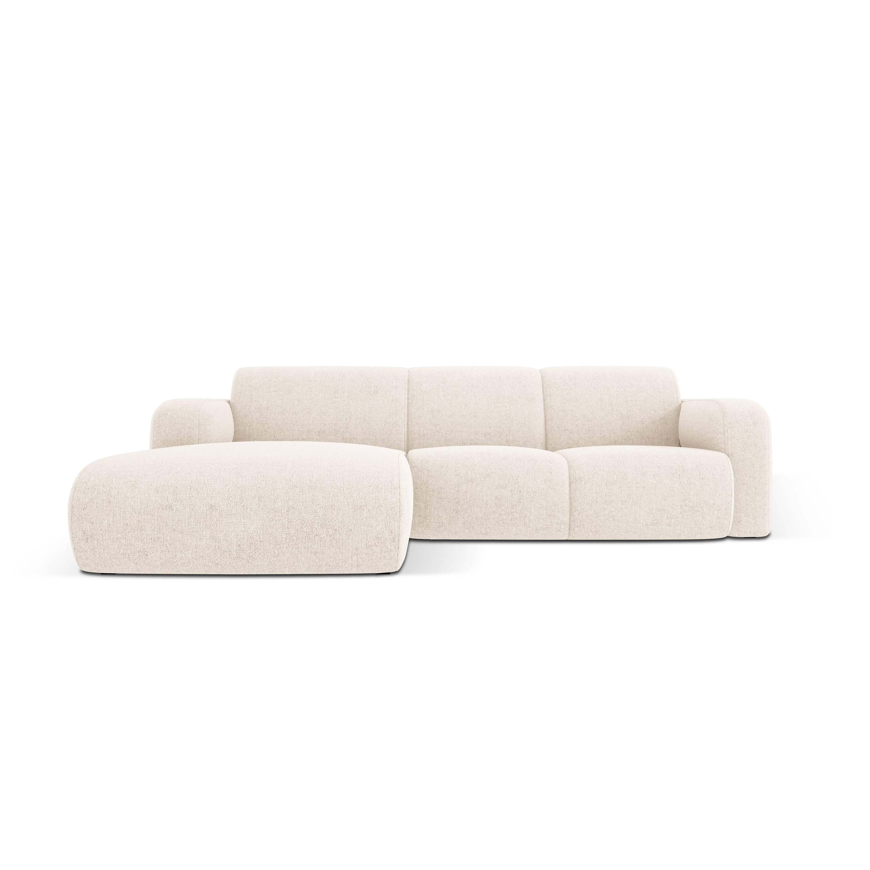 Windsor & Co Lola Hoekbank met Chaise Longue Links - Chenille - Lichtb