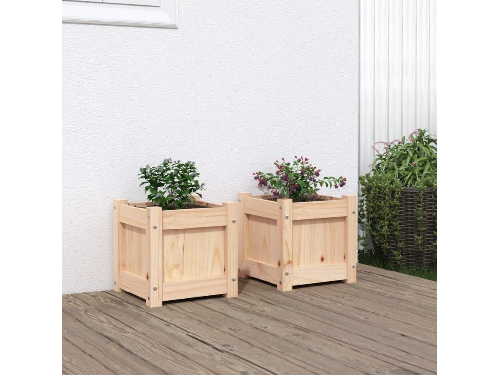 Jardineras 2 piezas madera maciza de Joliven