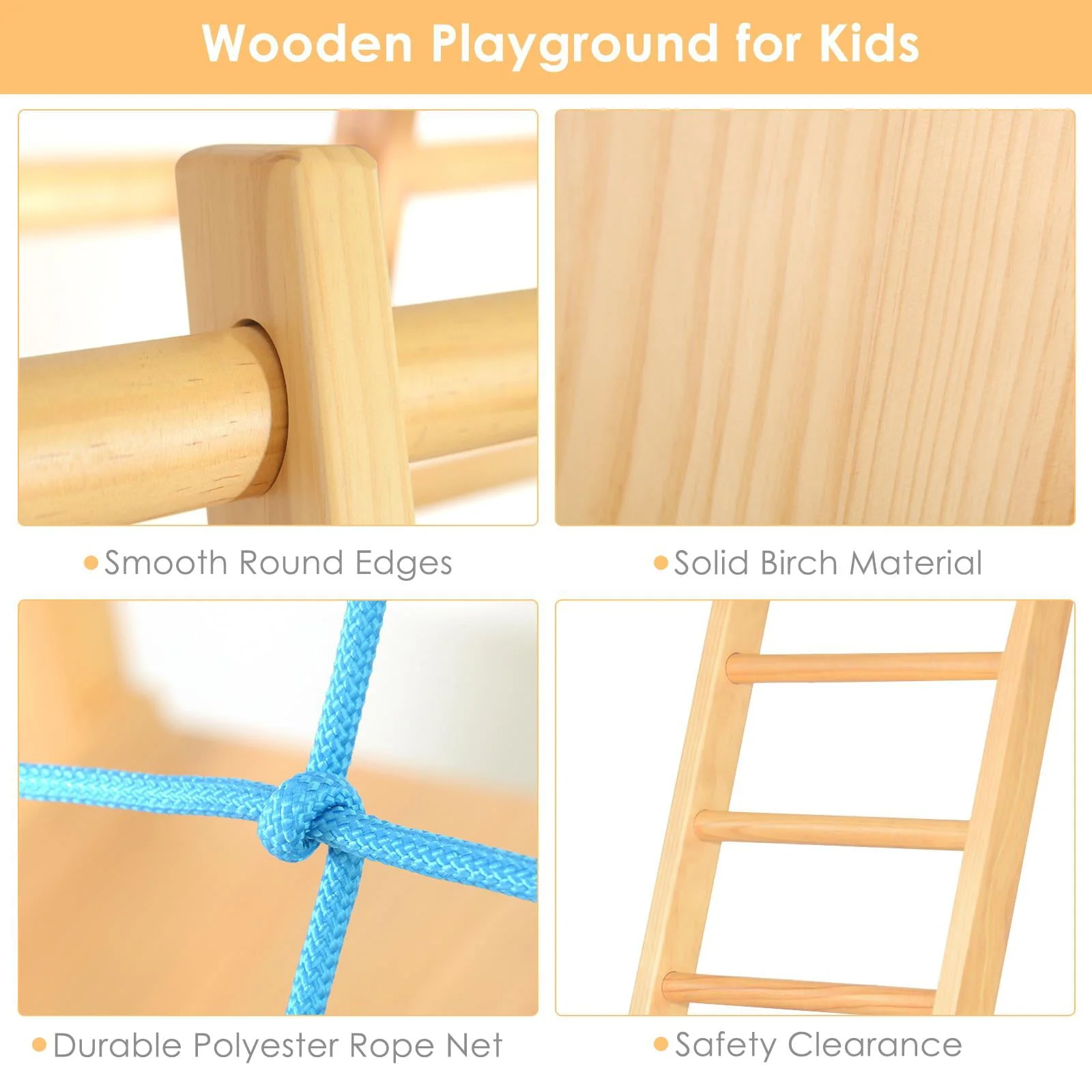 LALAHO 7-in-1 Indoor Playground Kids Playground Climbing Toys for Toddlers, Indoor Jungle Gym for Toddlers - Image 3