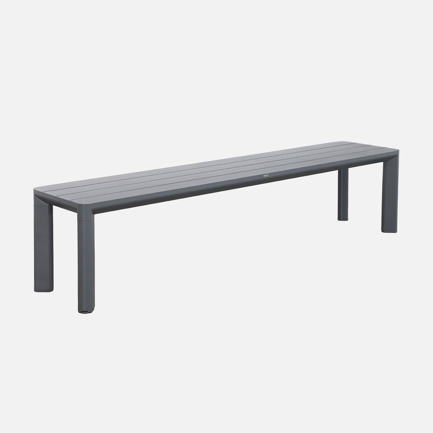 Madison - Banco de jardín de aluminio de 4 plazas
