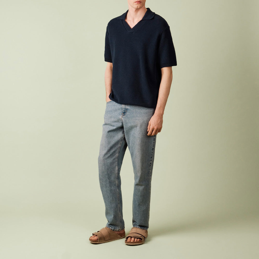 Nitto Knitwear - Polo Agop - Bleu Marine