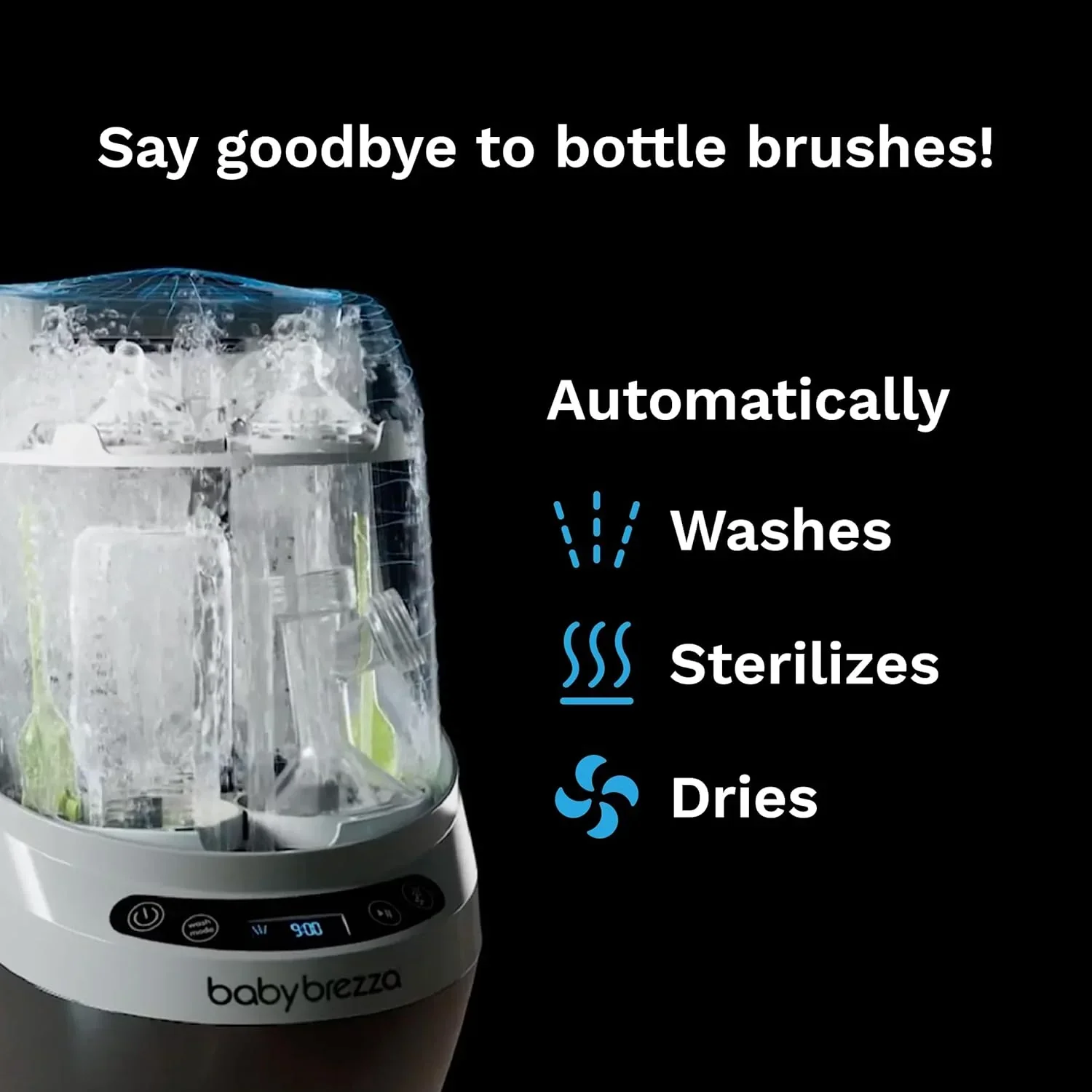 Bottle Washer Pro Baby Bottle Washer Sterilizer Dryer All in One Machine Cleans Bottles