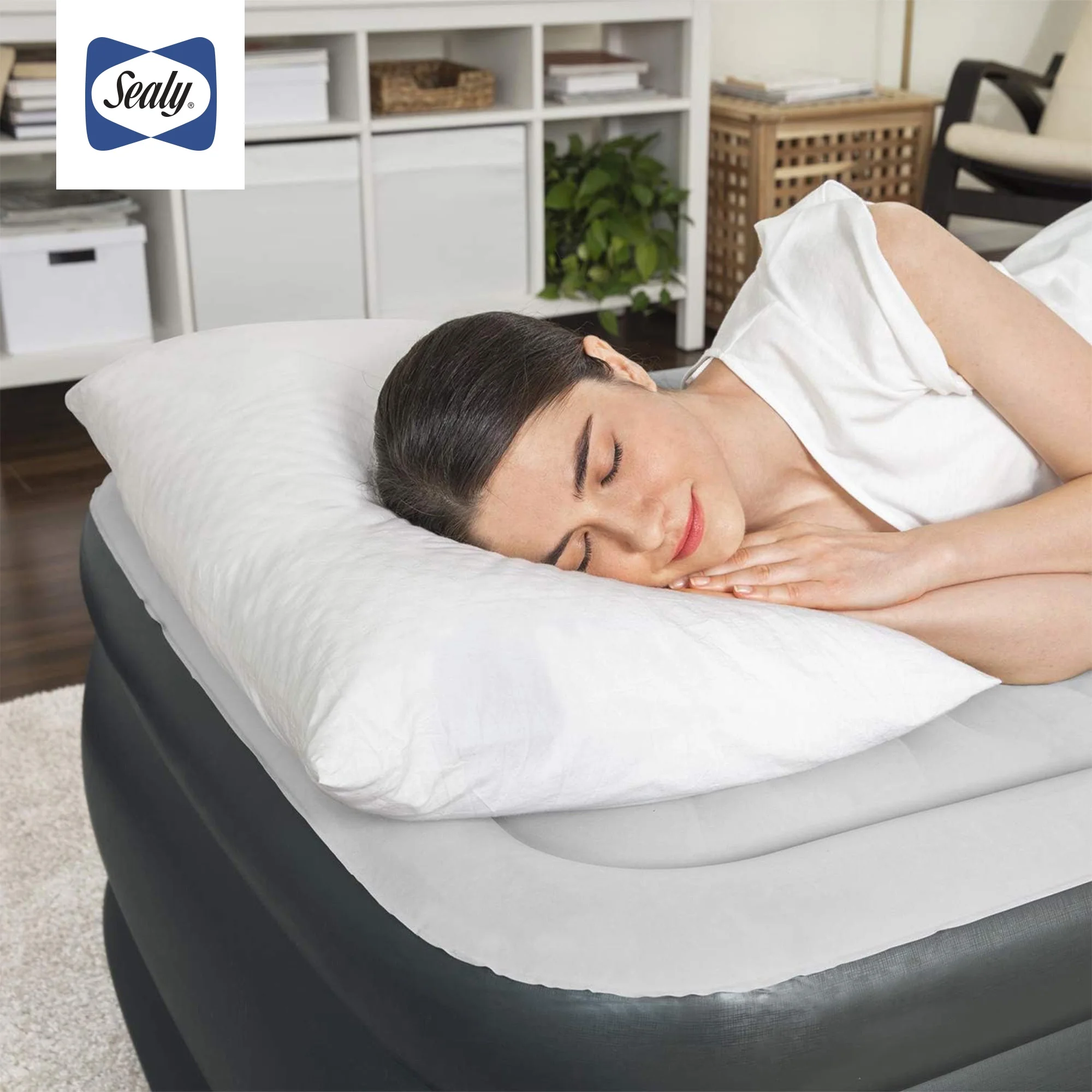 Sealy Tritech 20" Air Mattress Inflatable Bed Twin with Built-In AC Pump - Image 10