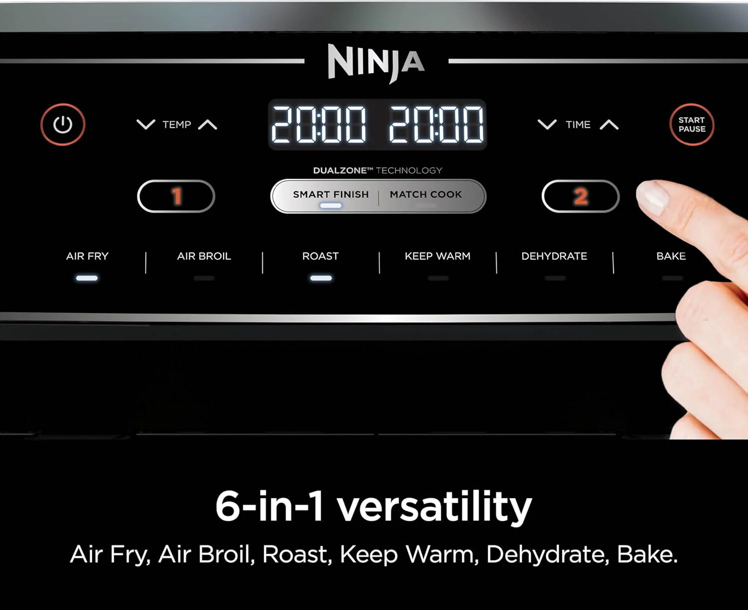 Ninja Foodi 6-in-1 FlexBasket Air Fryer with 7-Quart MegaZone and Basket Divider