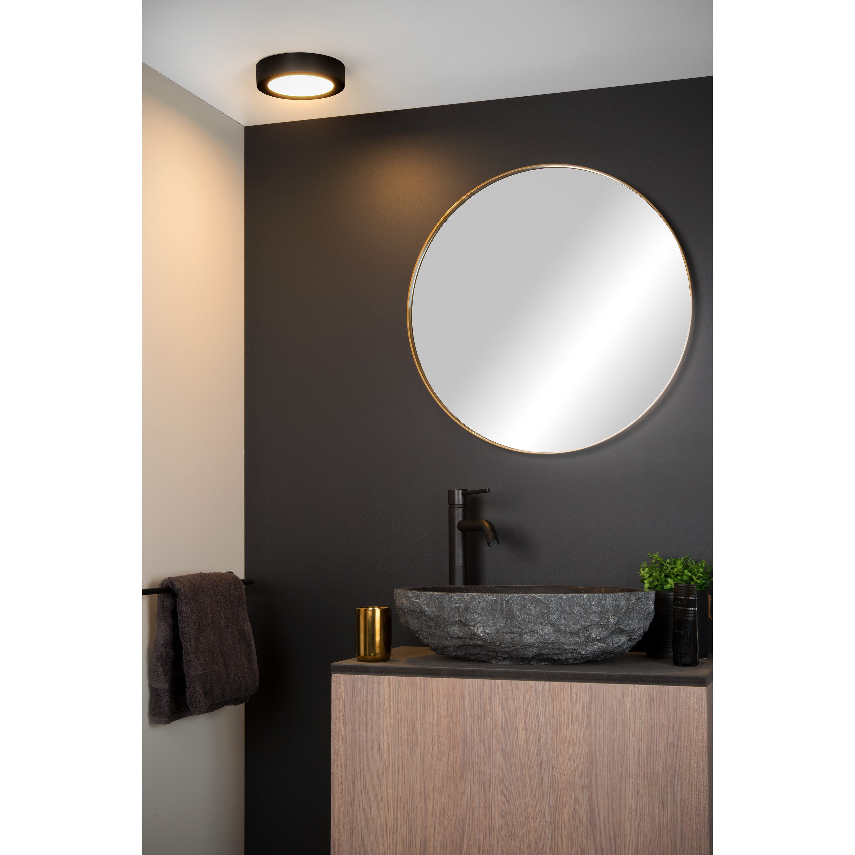 Lucide BRICE-LED - Plafonnière Badkamer - Ø 18 cm