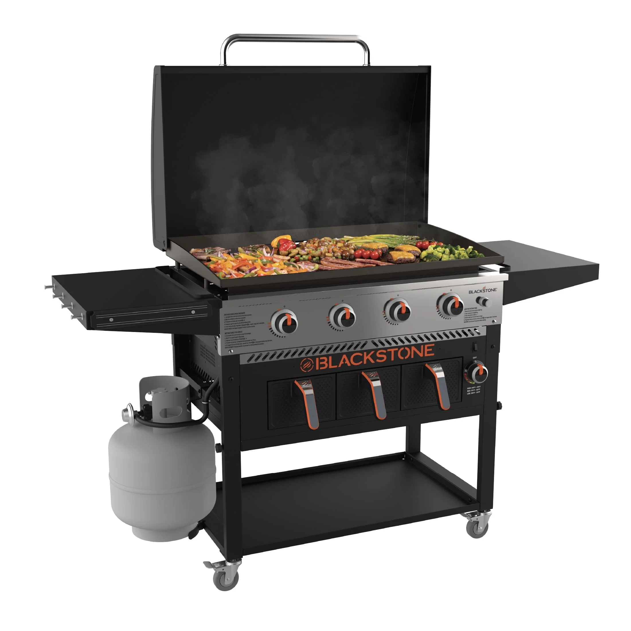4 - Burner 36" Griddle with Air Fryer and Hood
