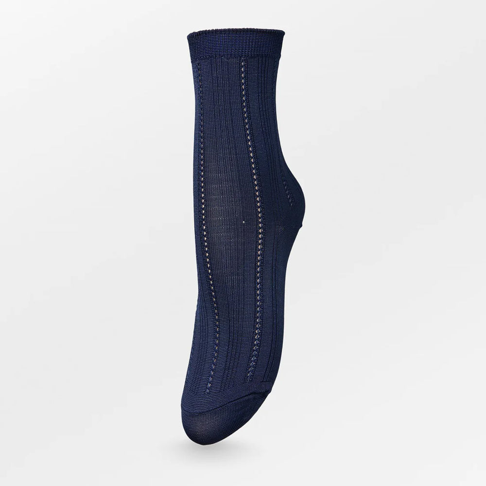 Becksöndergaard - Chaussettes Solid Drake - Bleu Marine