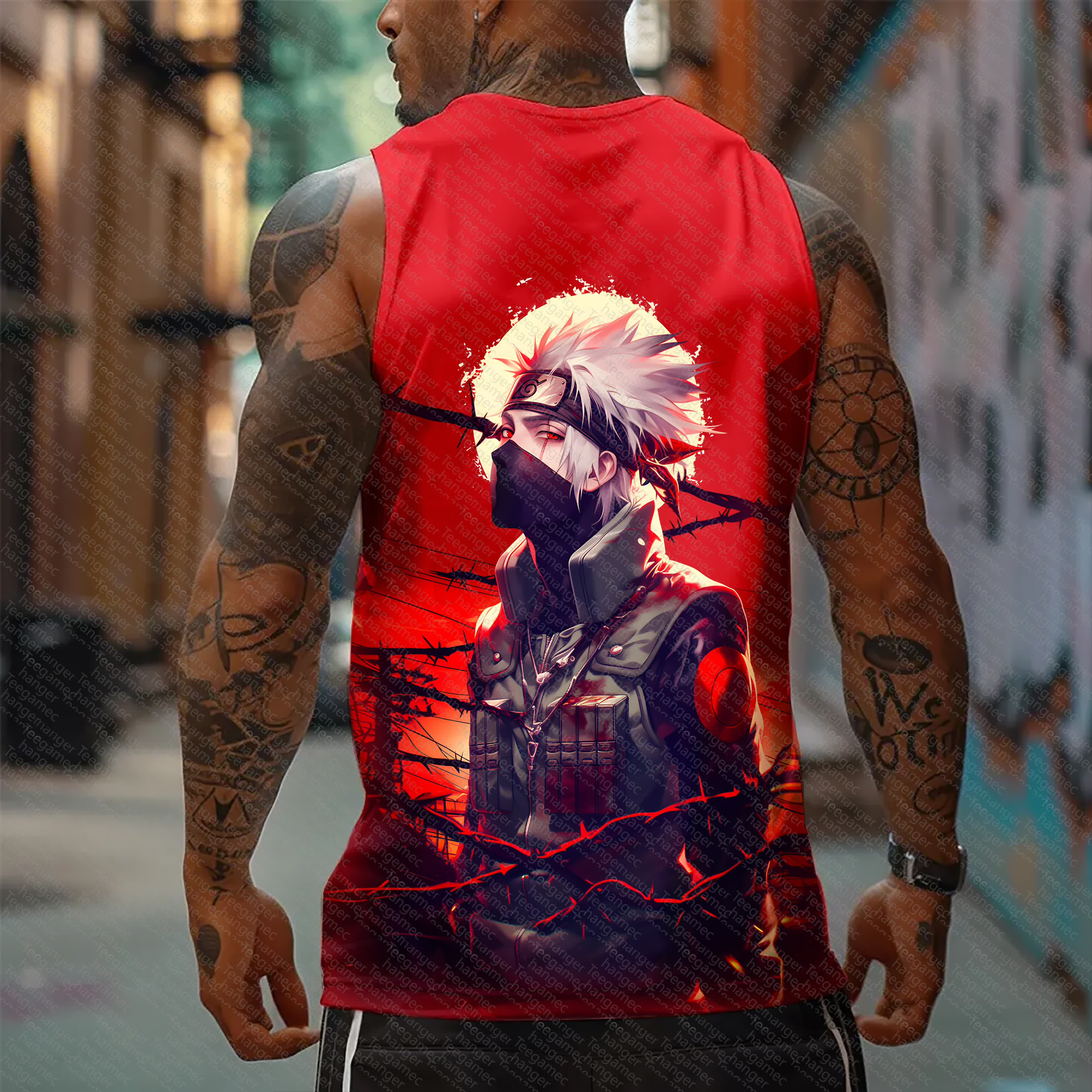 Unisex   Casual Anime  Tank Top