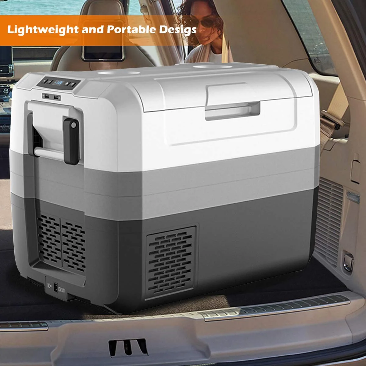 58 Quart Portable Electric Camping Car Cooler - Image 2