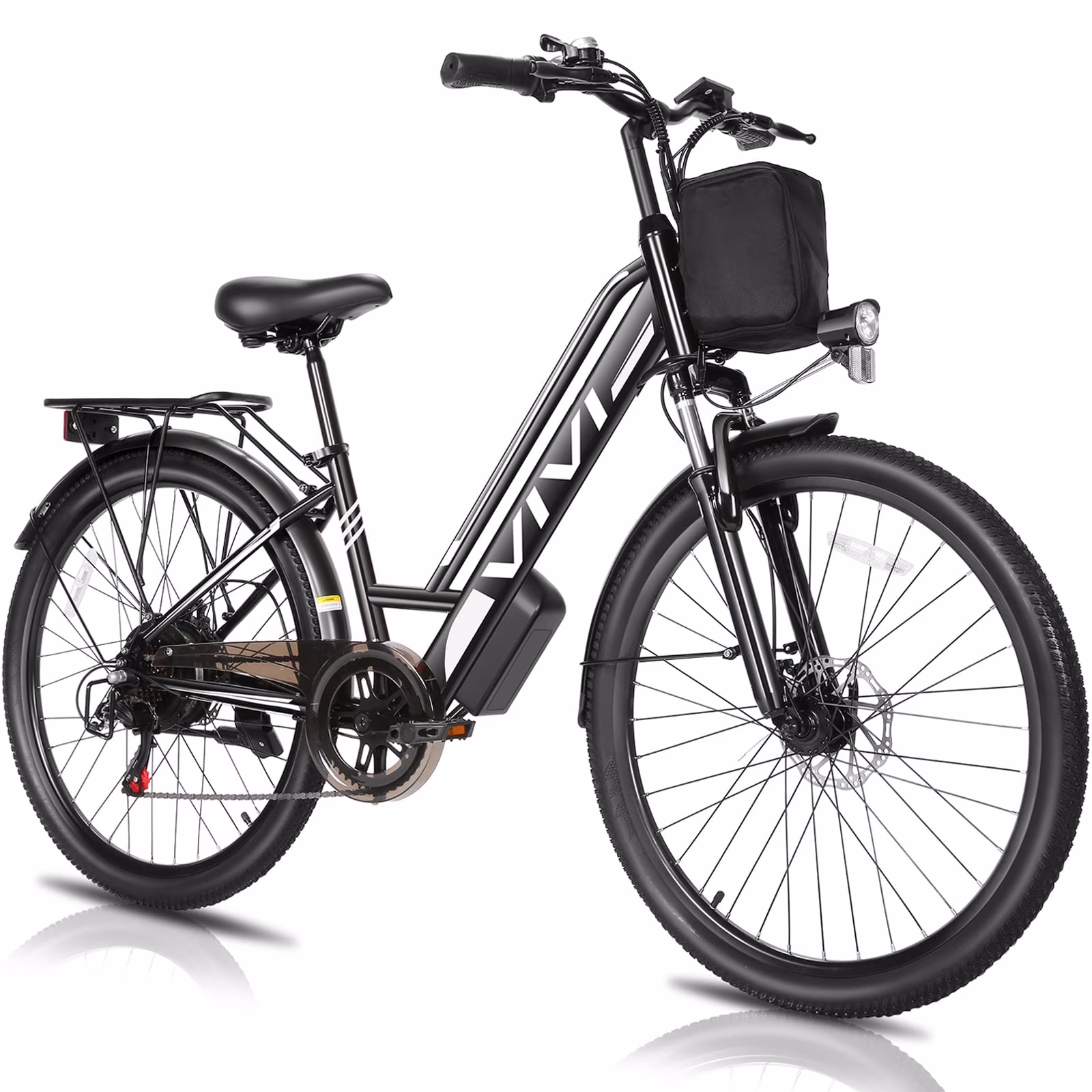 Vivi Electric Bike 26" City Commuter Electric Bike 48V 500W Step - Through Electric Bike 19.8MPH Electric Cruiser