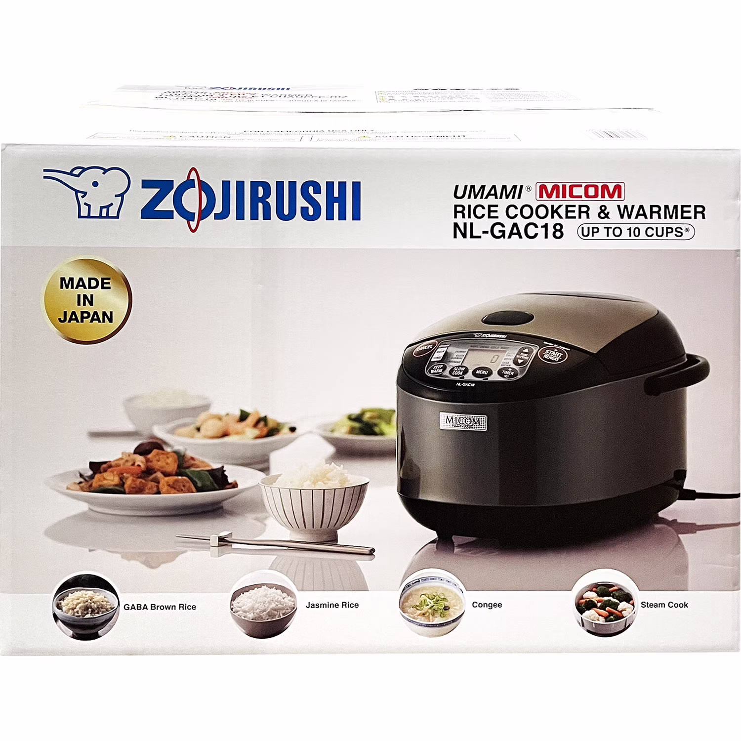 Zojirushi NL - GAC18BM 10 Cup (Uncooked) Umami Micom Rice Cooker and Warmer(10 Cup)