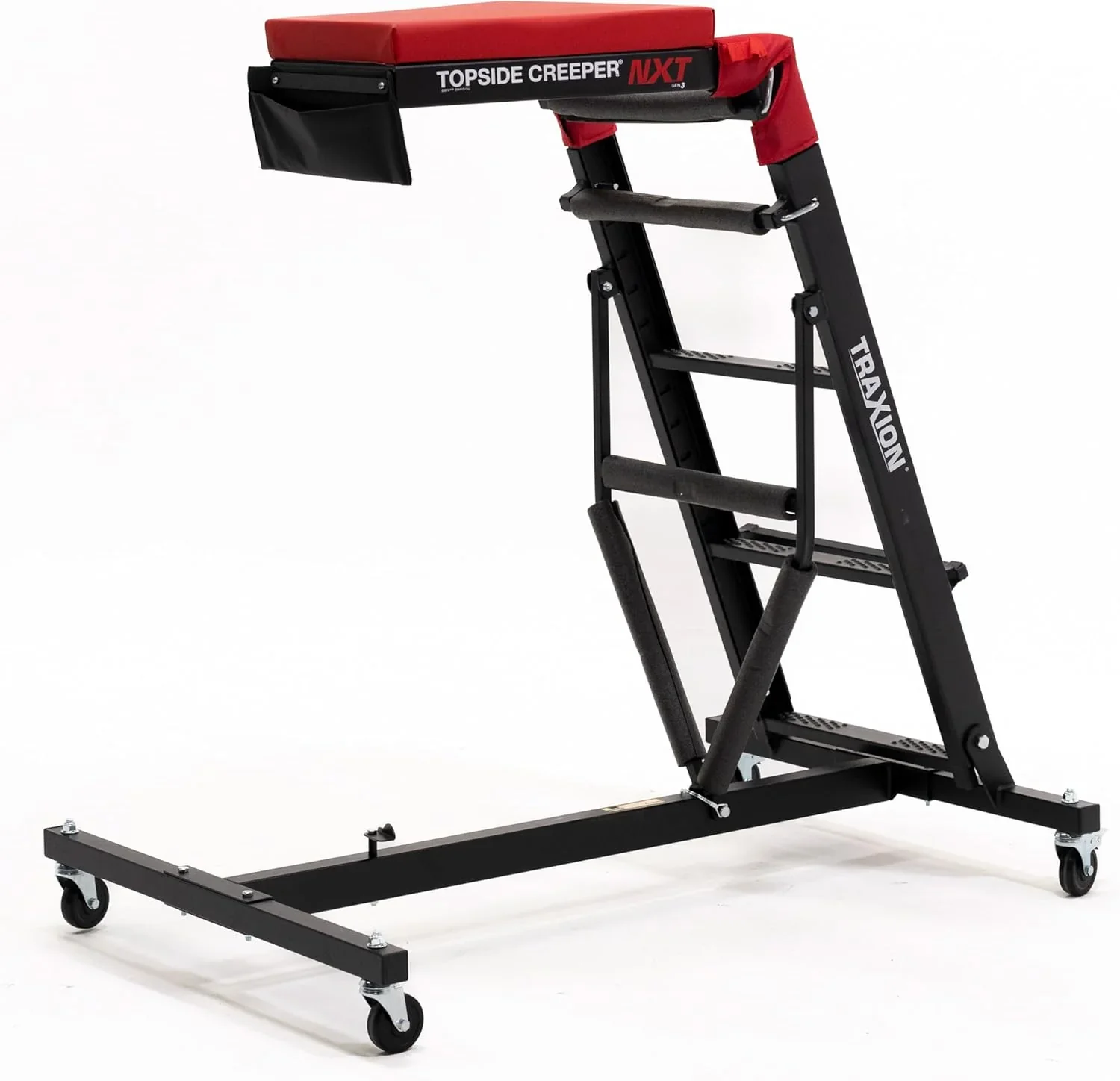 Traxion Foldable Topside Engine Creeper, Black, 48.38in D x 32.12in W x 70in H - 3-200 NXT
