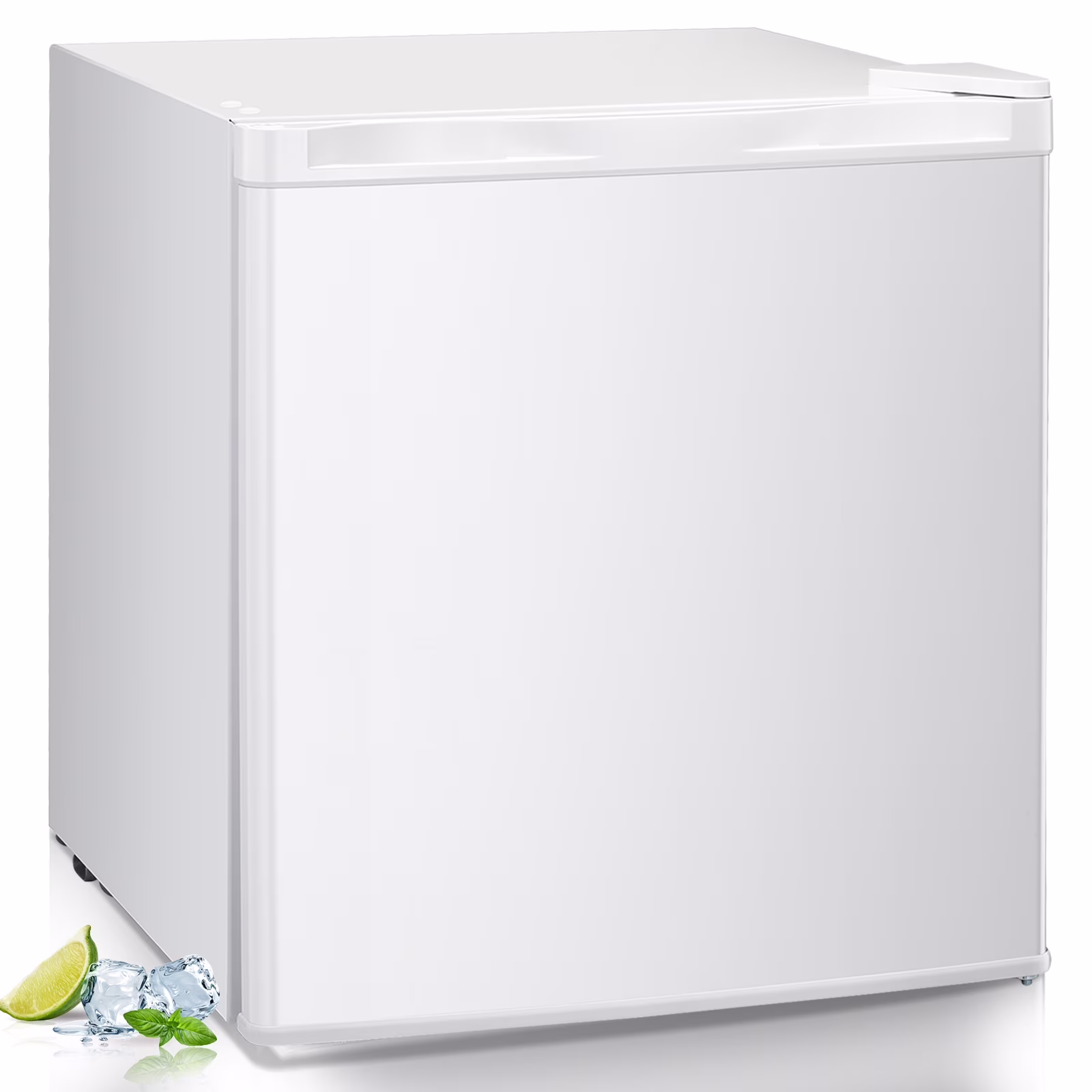 WAA Mini Freezer,1.1 Cu.ft Upright Freezer with Reversible Single Door,Removable Shelves,Small Freezer with Adjustable Thermostat for Home/Kitchen/Office (White)