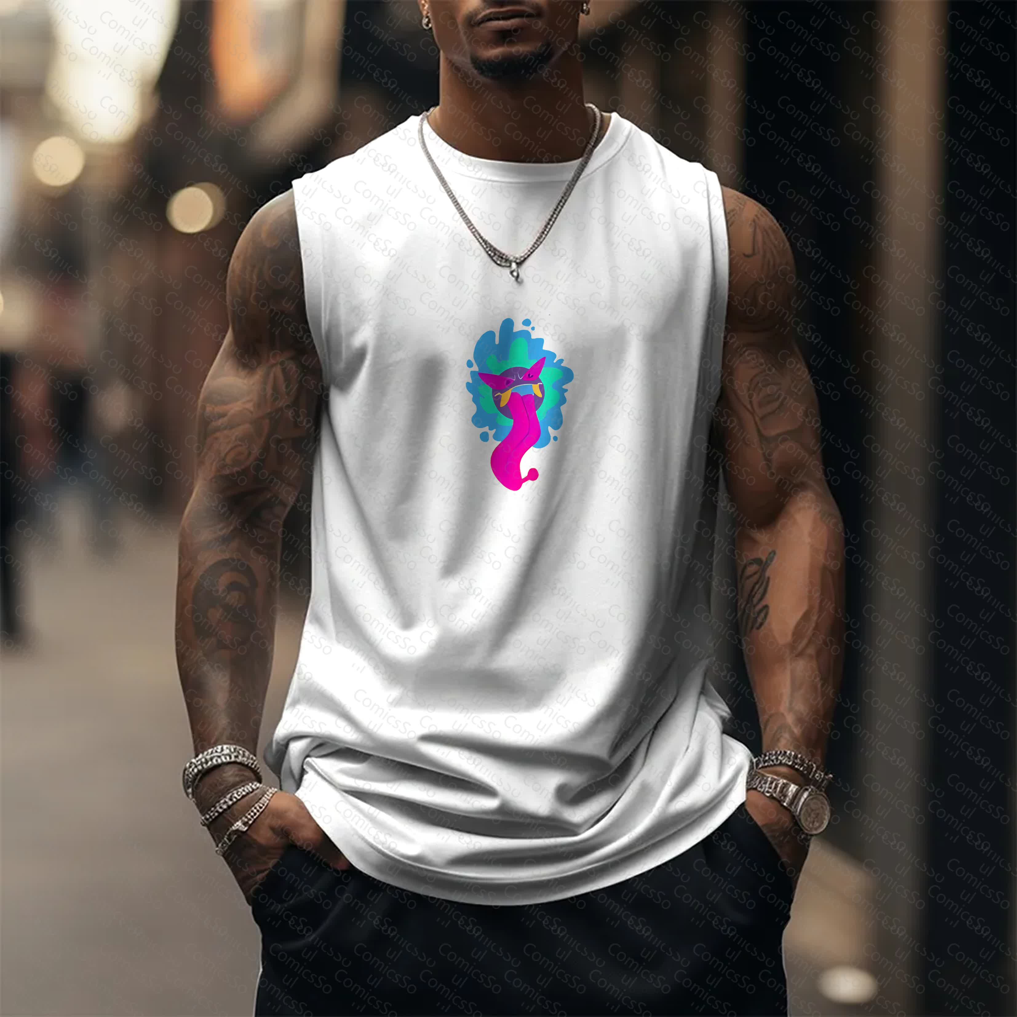 Unisex  “Comicssoul” Casual Anime  Tank Top TeeThreads Sustain the Scene with Custom Apparel