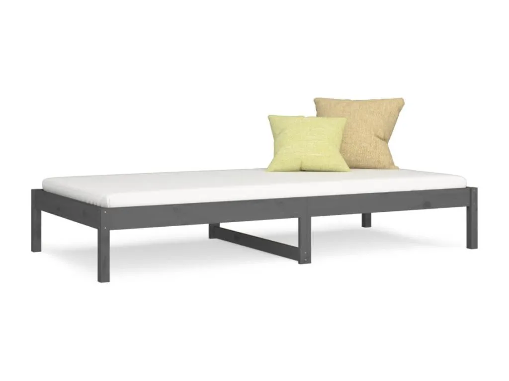 Sofá cama de Jmmhogar maciza de Jmmhogar gris 90x190 cm