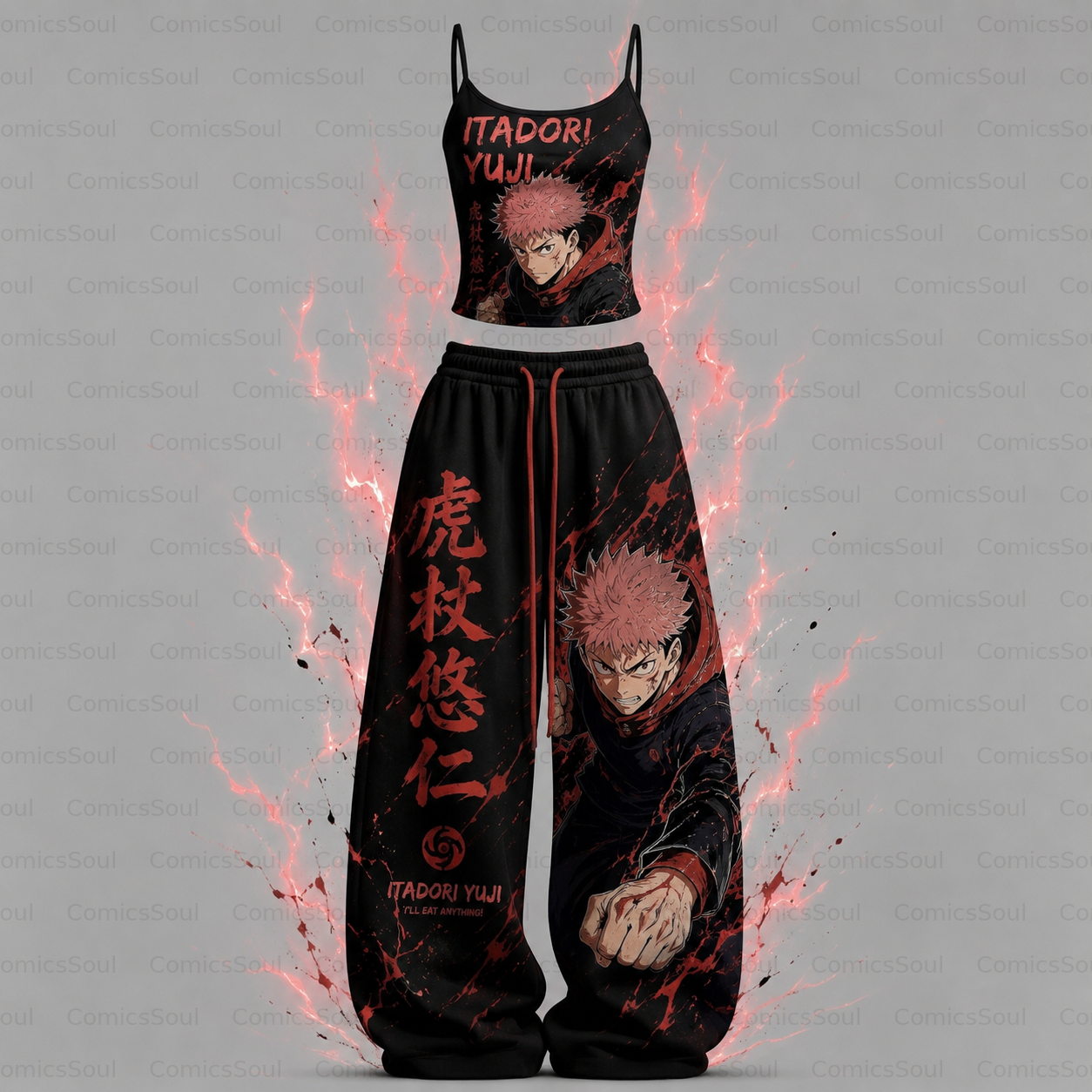 Jujutsu Kaisen Top & Elasticated Trousers Two-Piece Set