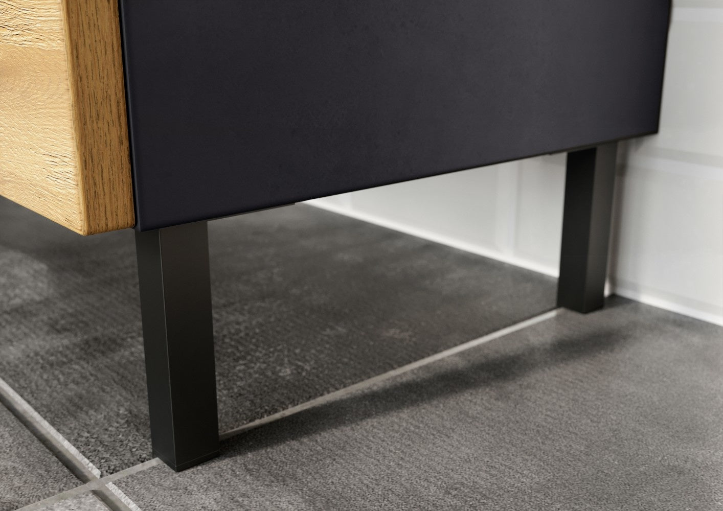 Germania Salinas Wastafelonderkast Grafiet   Eiken 60 cm