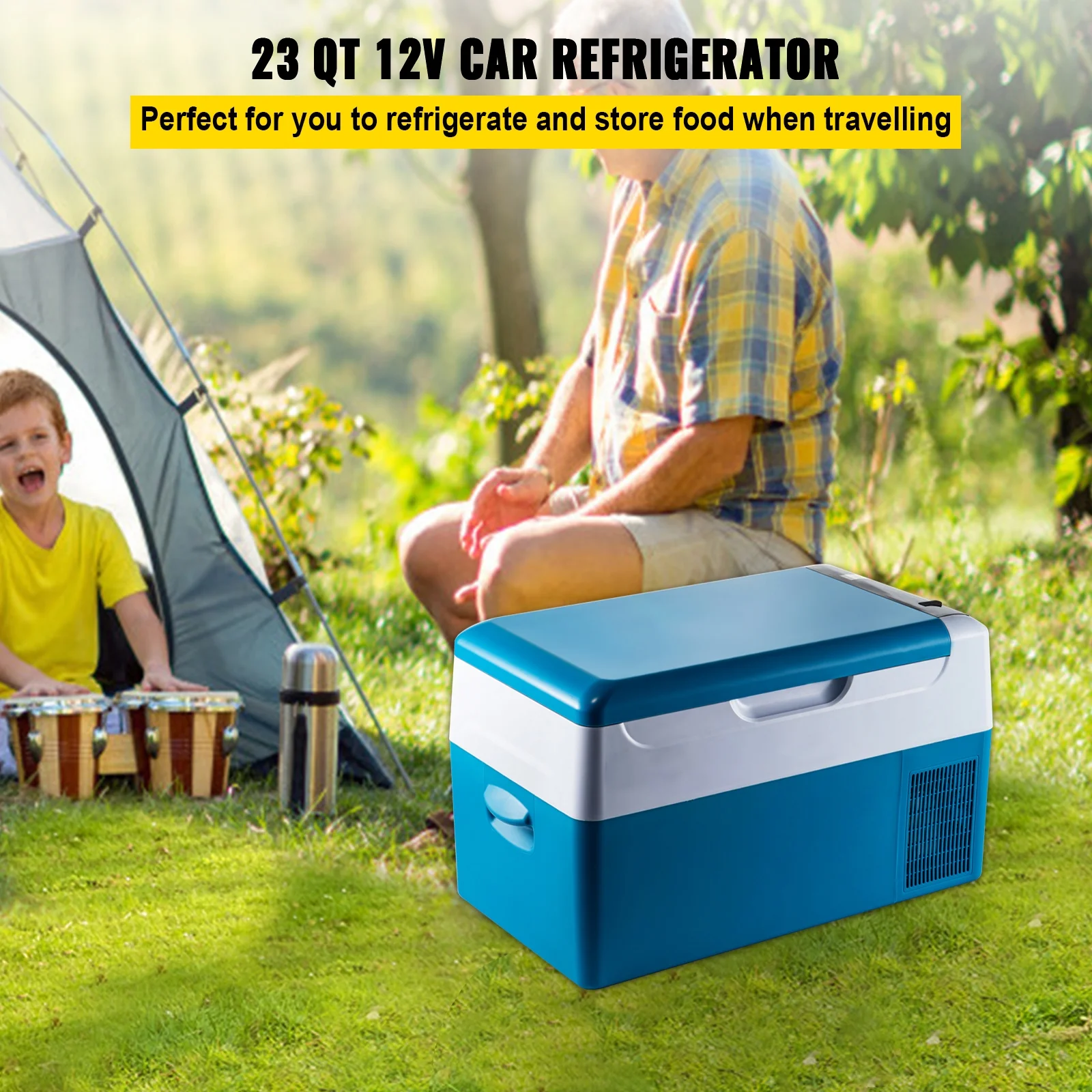 BENTISM 22L Portable Car Refrigerator, 23 Quart RV Fridge, 12/24V DC & 110-240V AC Vehicle Car Truck Boat Mini Electric Cooler for Driving Travel Fishing Outdoor and Home Use - Image 10