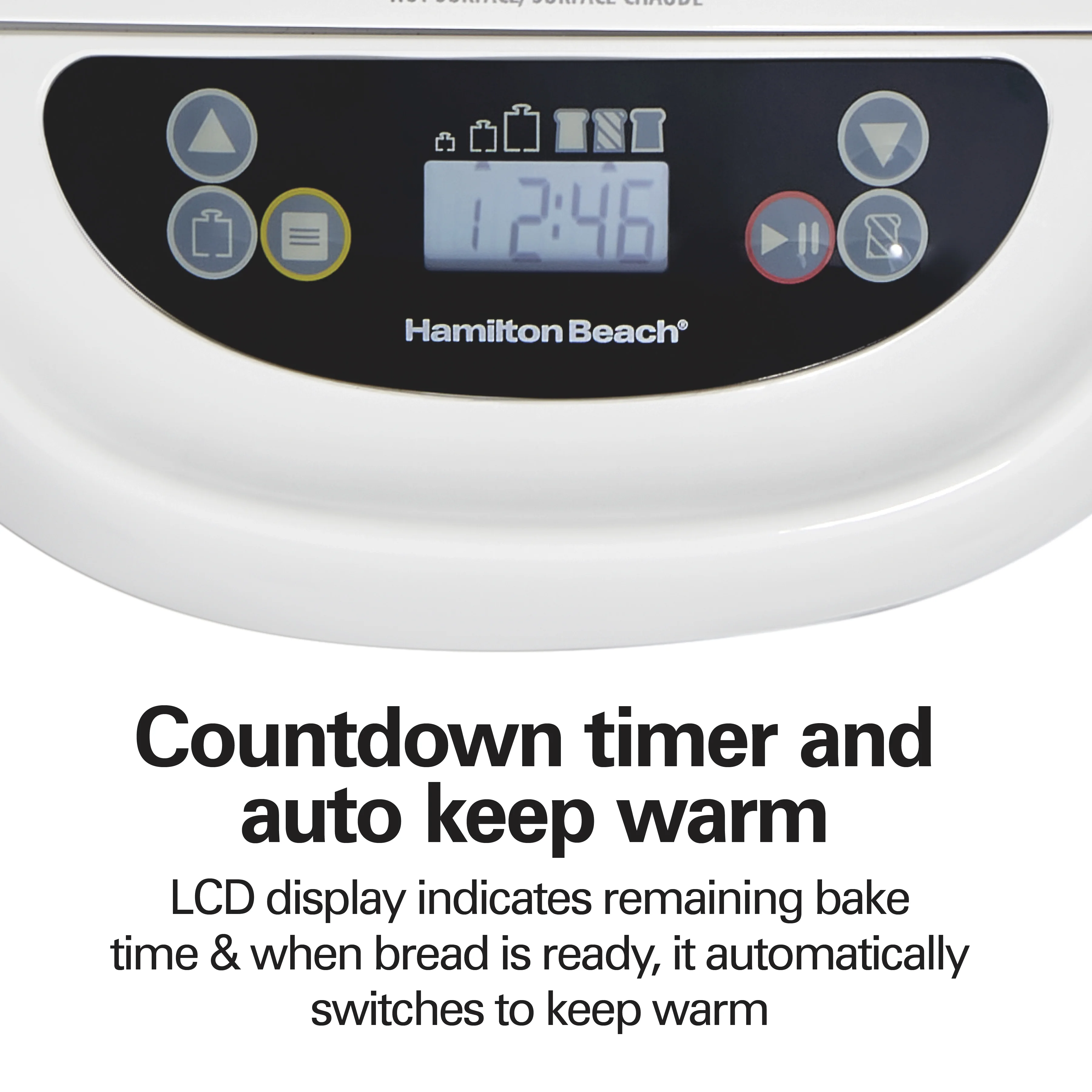 Hamilton Beach 2 lb Bread Maker Machine, Artisan Dough Bread Maker with 14 Settings, Black & Stainless Steel - Image 15