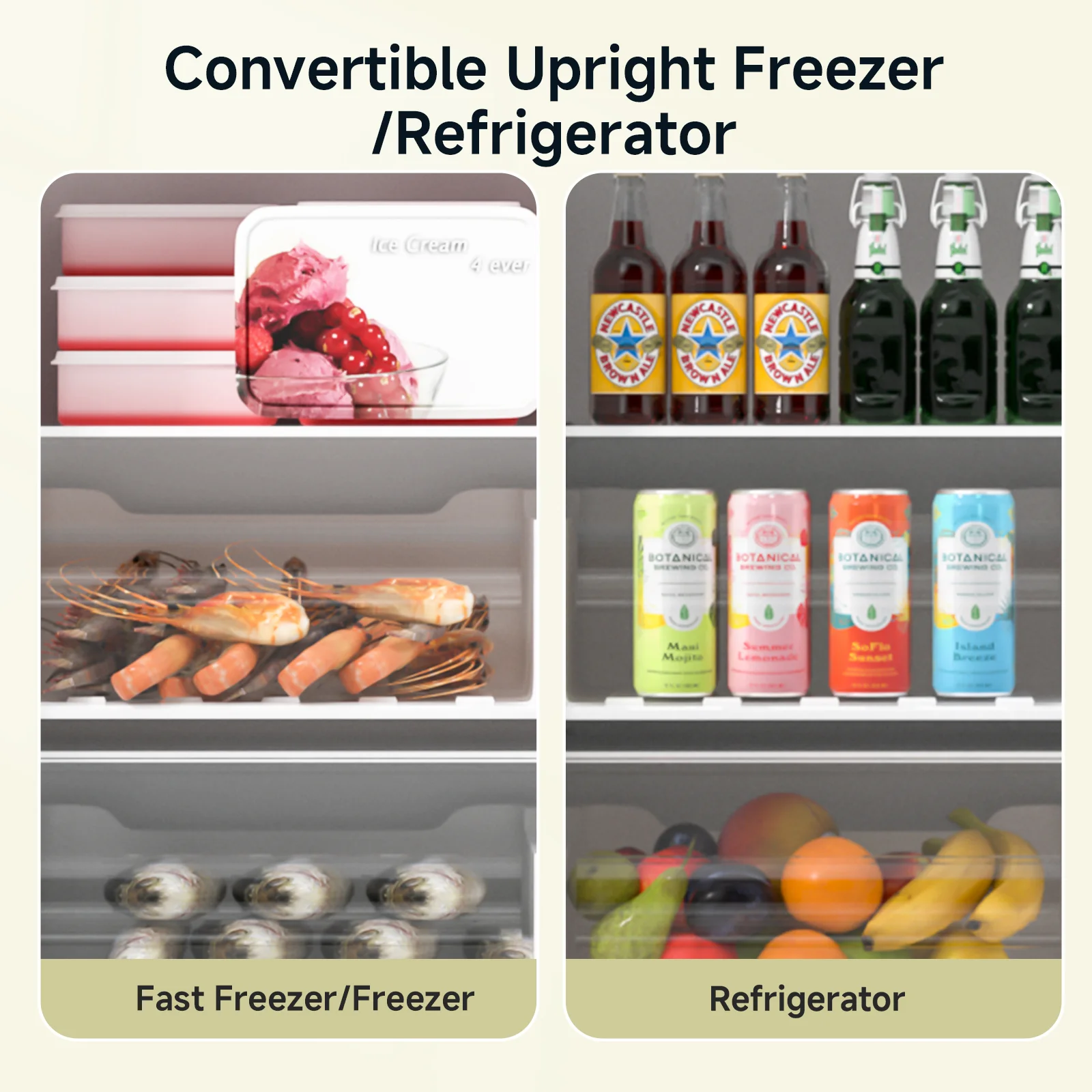 BANGSON Upright Freezer, 7.0 Cu.ft Freestanding Freezer, Convertible Upright Freezer/Refrigerator, Single Door for Kitchen, Office, Apartment, Silver - Image 13