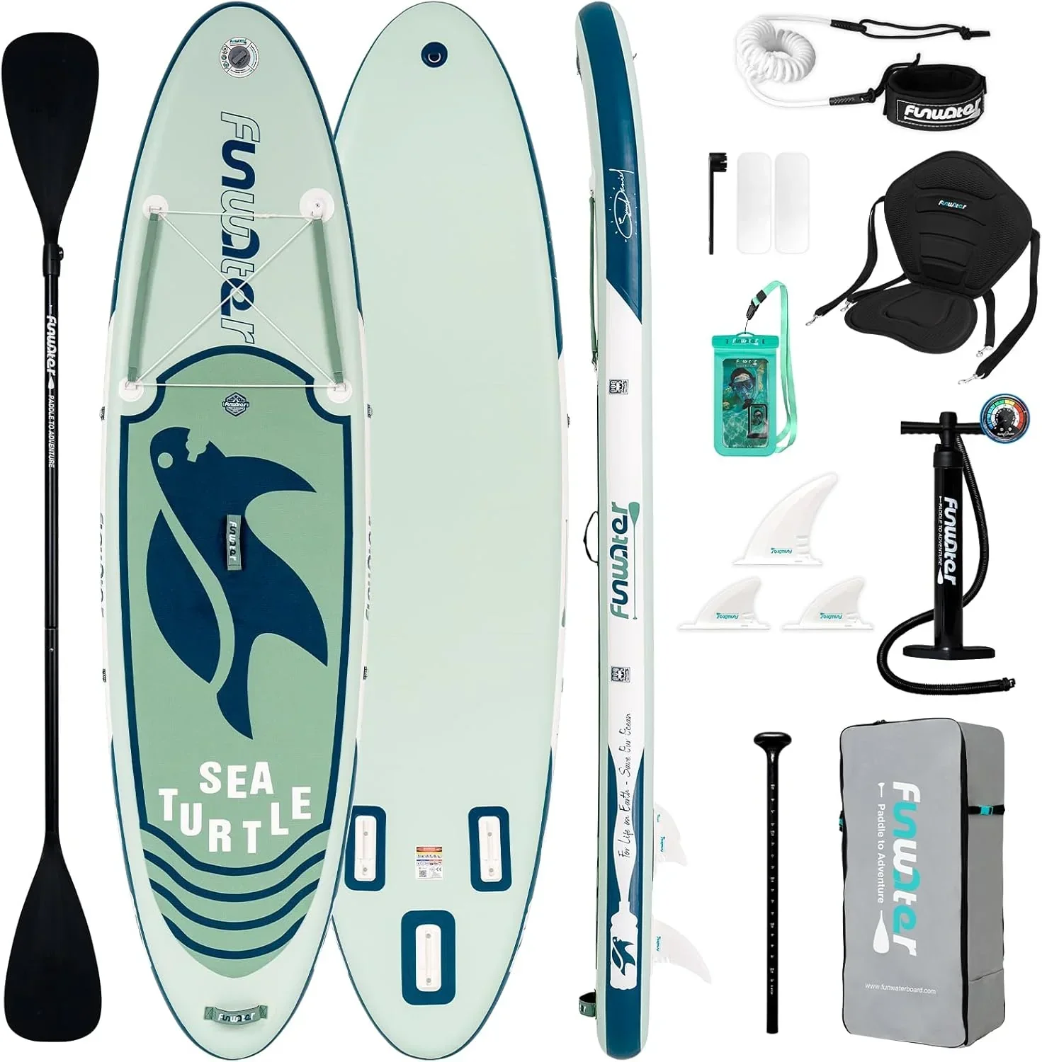 FunWater Inflatable Stand Up Paddle Board, 11 ft x 32 in x 6 in - SUP Paddle Accessories - Image 13 FunWater Inflatable Stand Up Paddle Board, 11 ft x 32 in x 6 in - SUP Paddle Accessories - Image 13