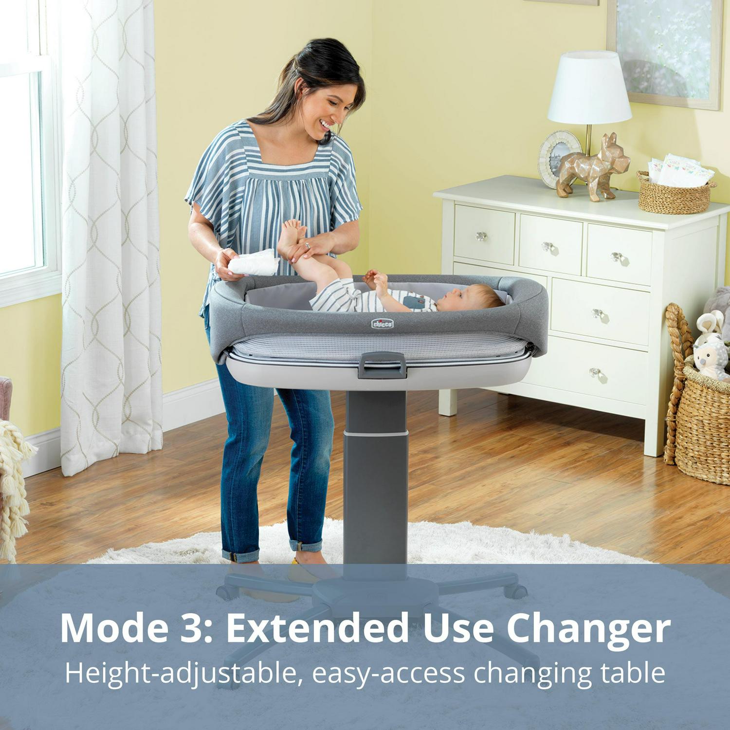 Chicco Close to You 3-in-1 Portable Bedside Bassinet and Changing Table - Heather Grey (Grey). New - Image 4