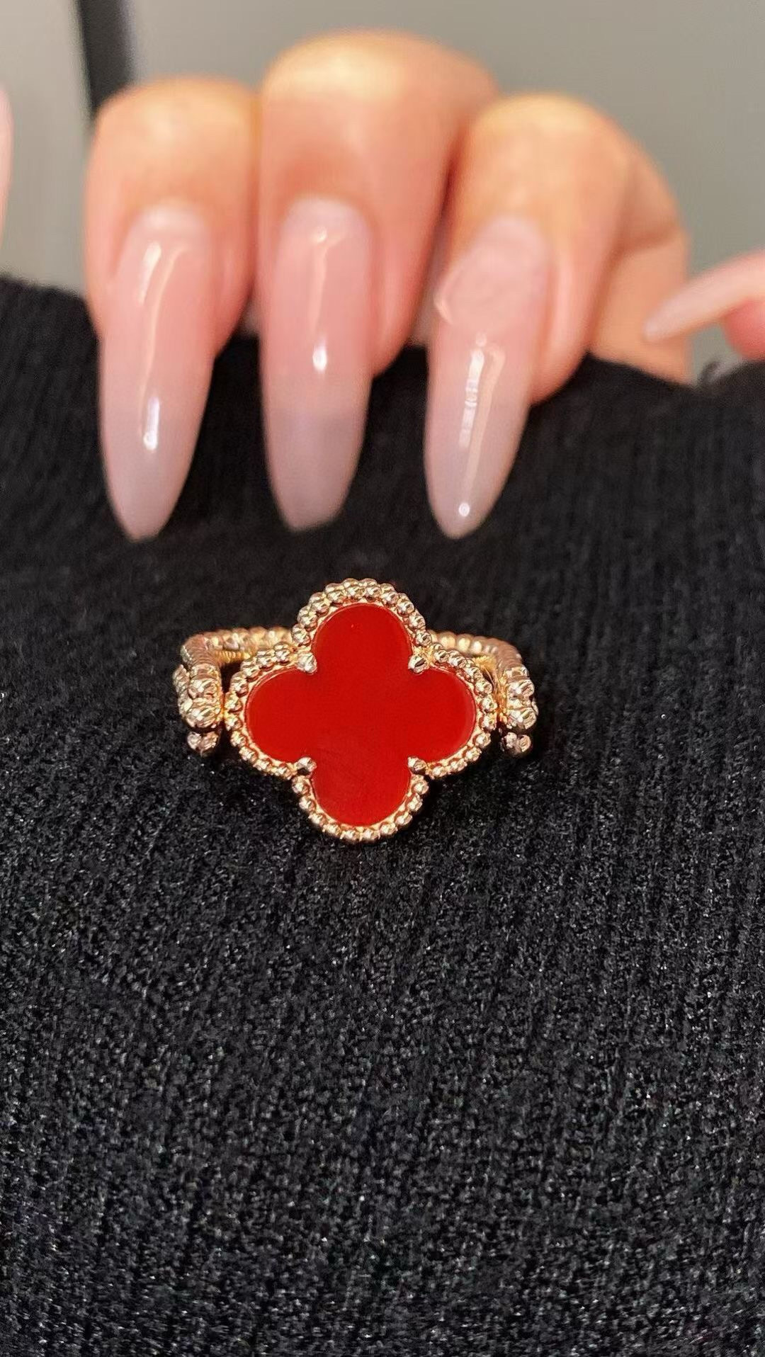 VCA Vintage Alhambra Reversible Ring - Original Replica Club