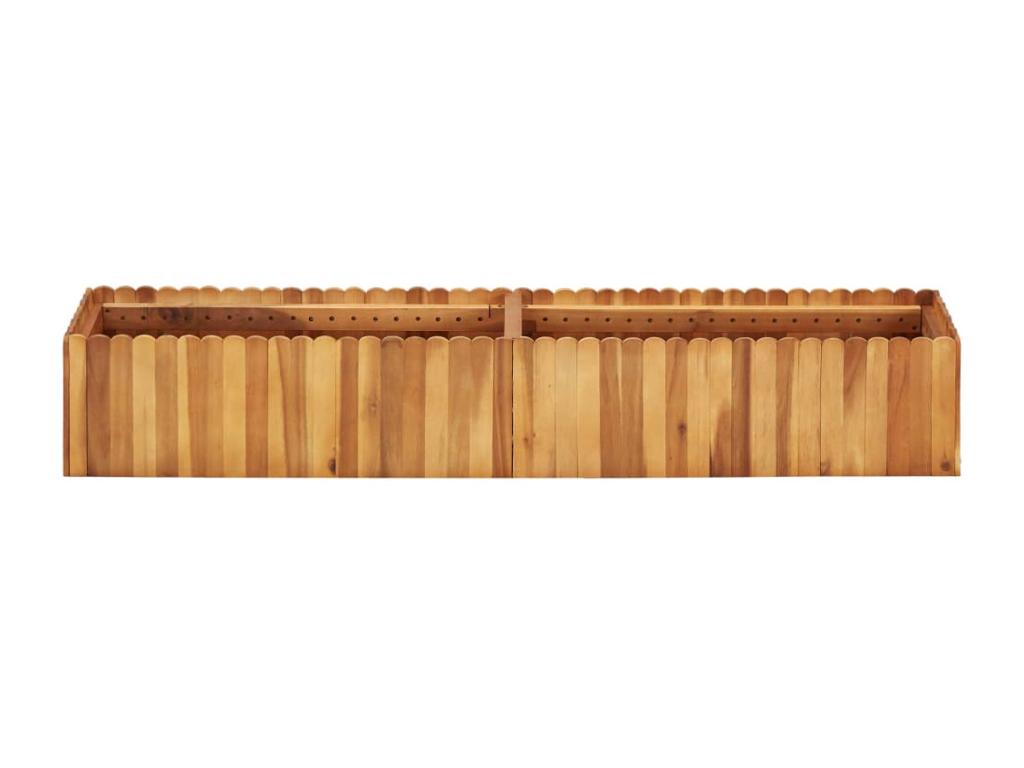 Arriate de madera maciza de acacia 150x30x25 cm