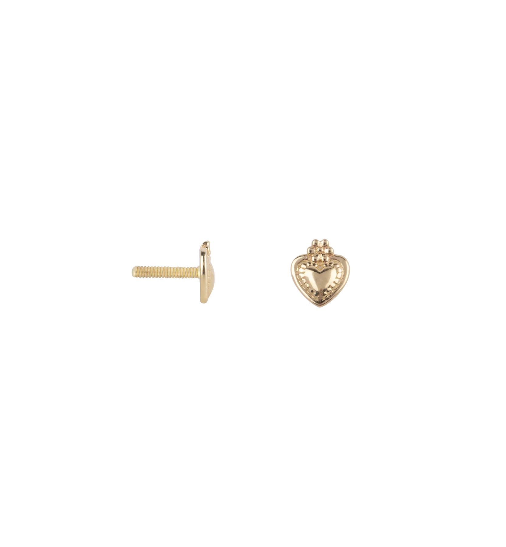 Whimsical Love Piercing Front 14K