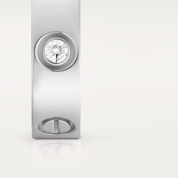 Replicate LOVE ring, classic model, 3 diamonds(1:1 replica) - Original Replica Club