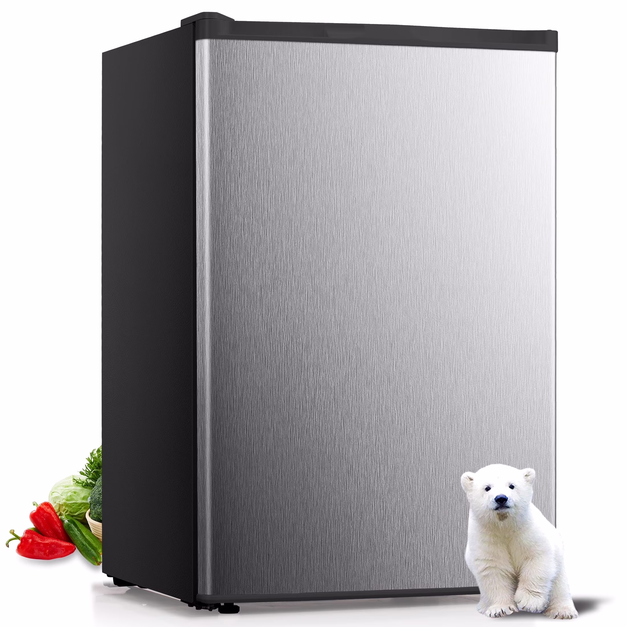 Electactic Upright Freezer, Energy Saving 3.0 Cu.ft Single Door Compact Upright Freezer with Reversible Door(Black) - Image 5